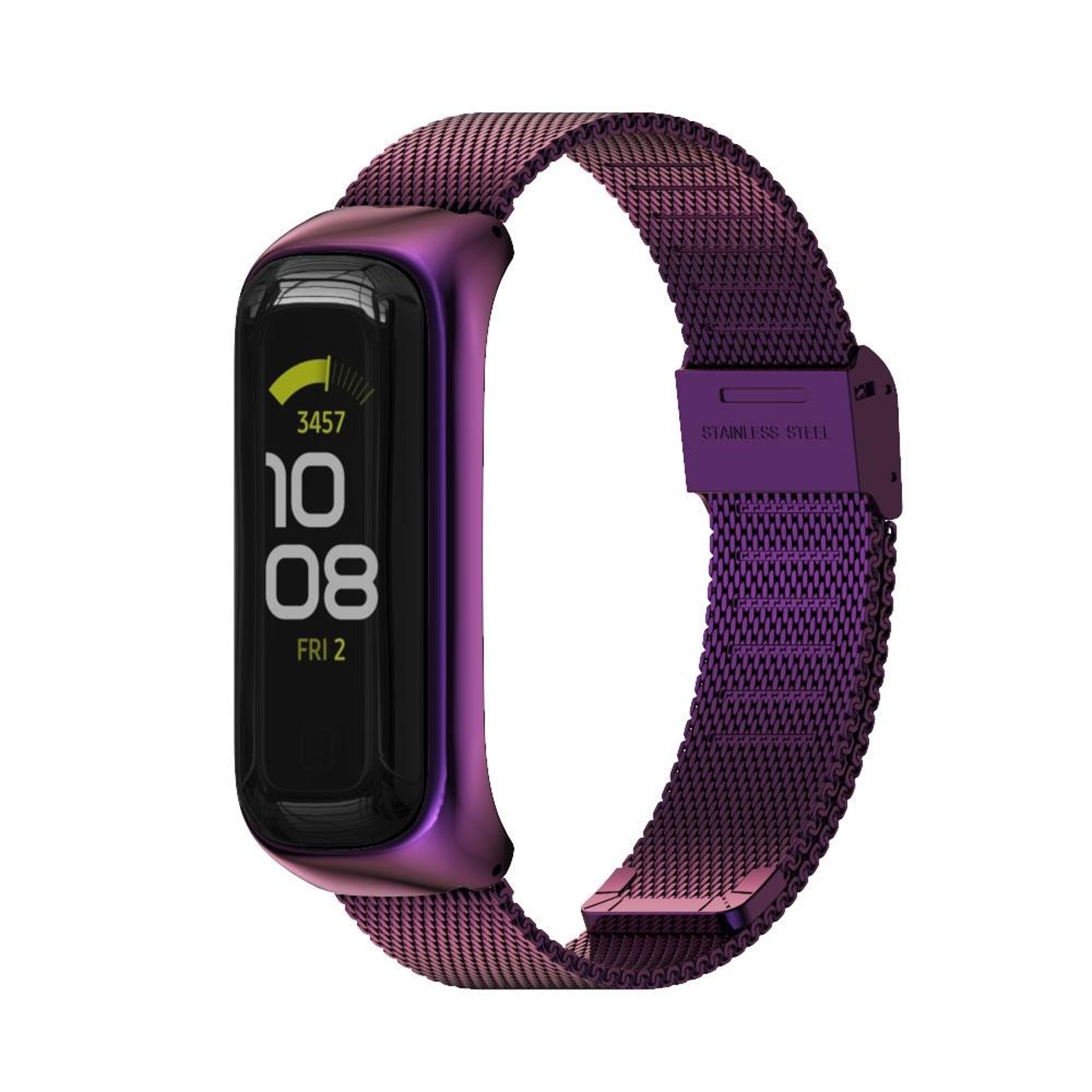 MIJOBS Samsung Galaxy Fit 2 Watch Band Stainless Steel Milanese Magnetic Replacement Strap 8