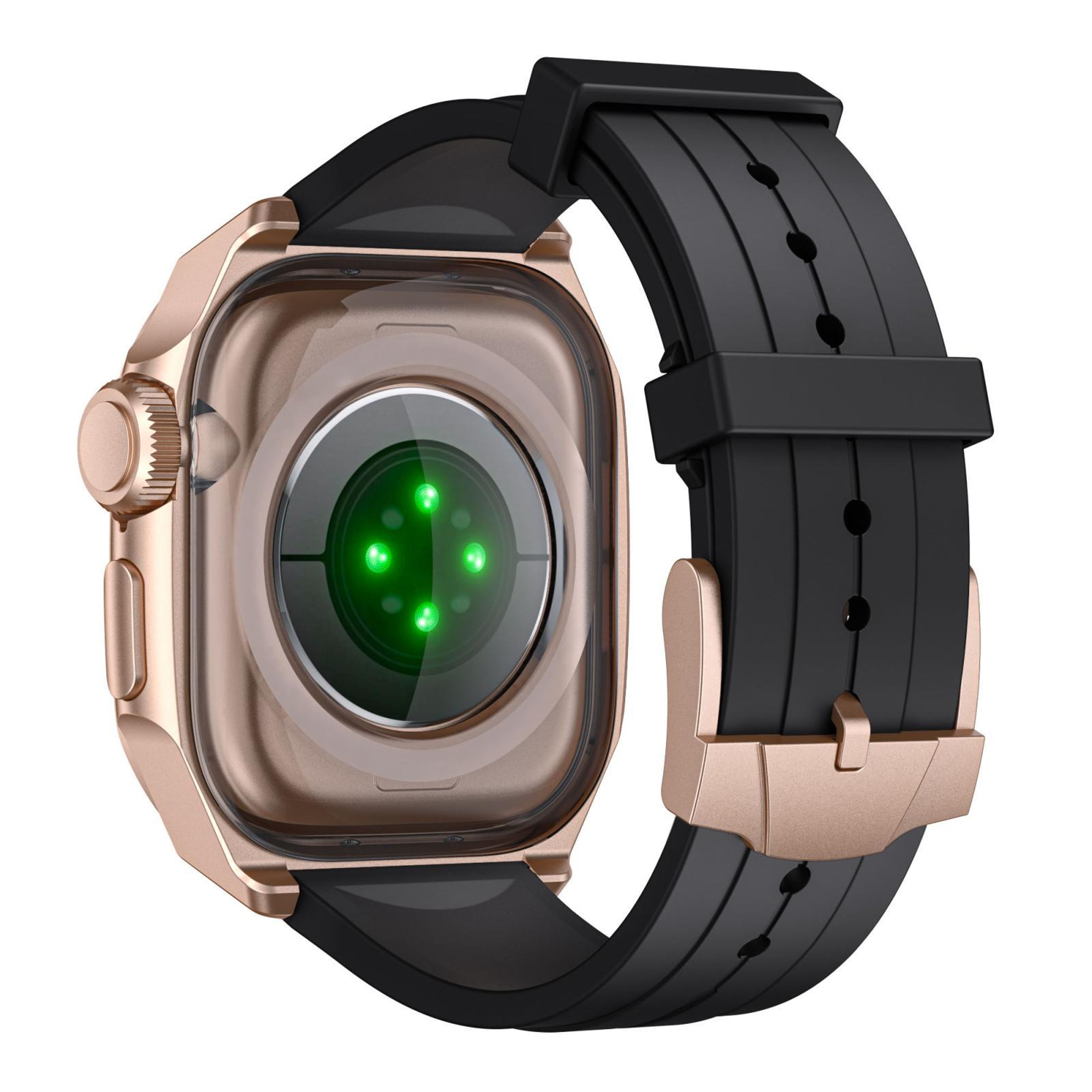 Apple Watch Series 10 46mm Silicone Watch Band with Integrated Metal Frame Protective Strap – view 2