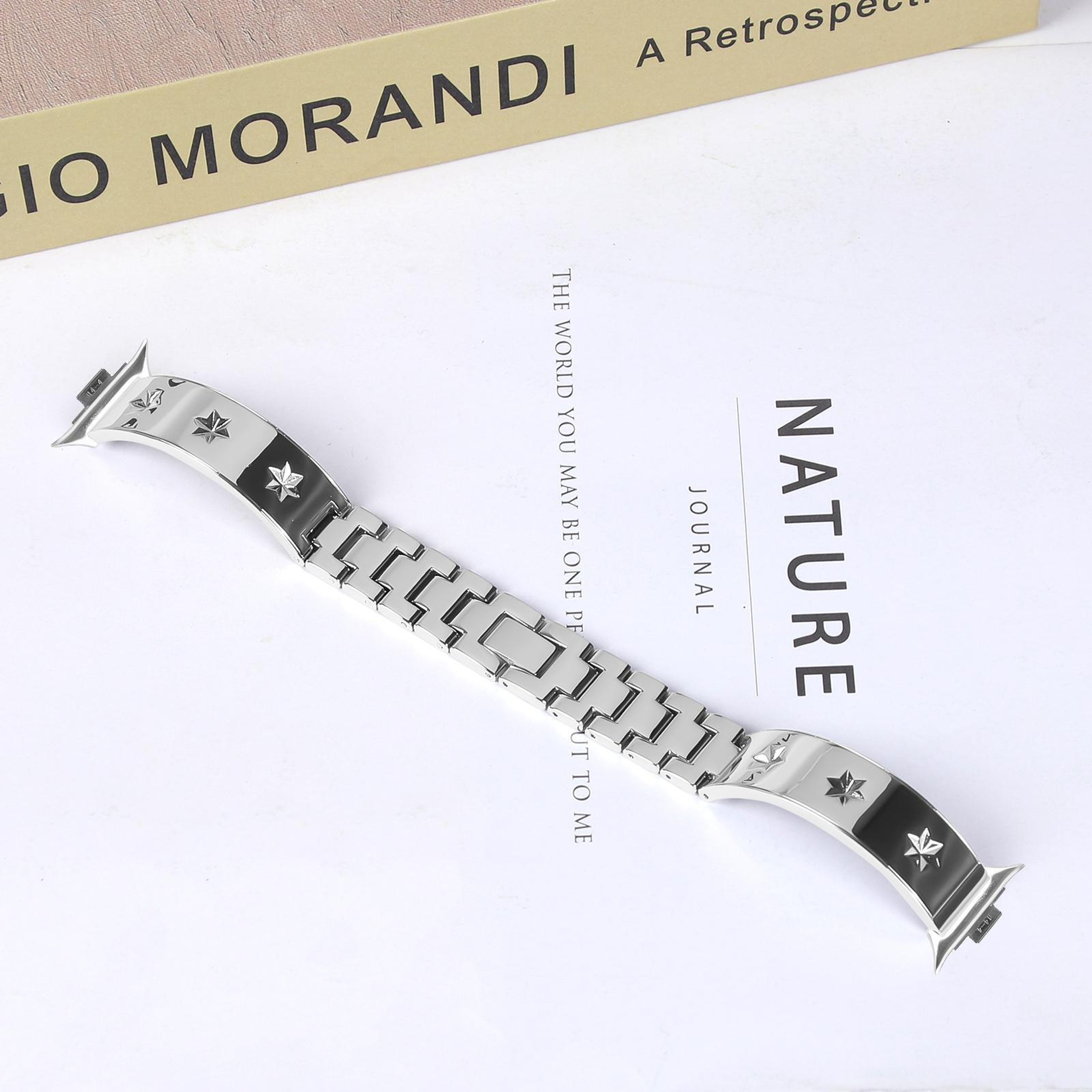 Luxury Snowflake Petals Metal Watch Band For Xiaomi Mi Band 8 Pro And Redmi Watch 4 7
