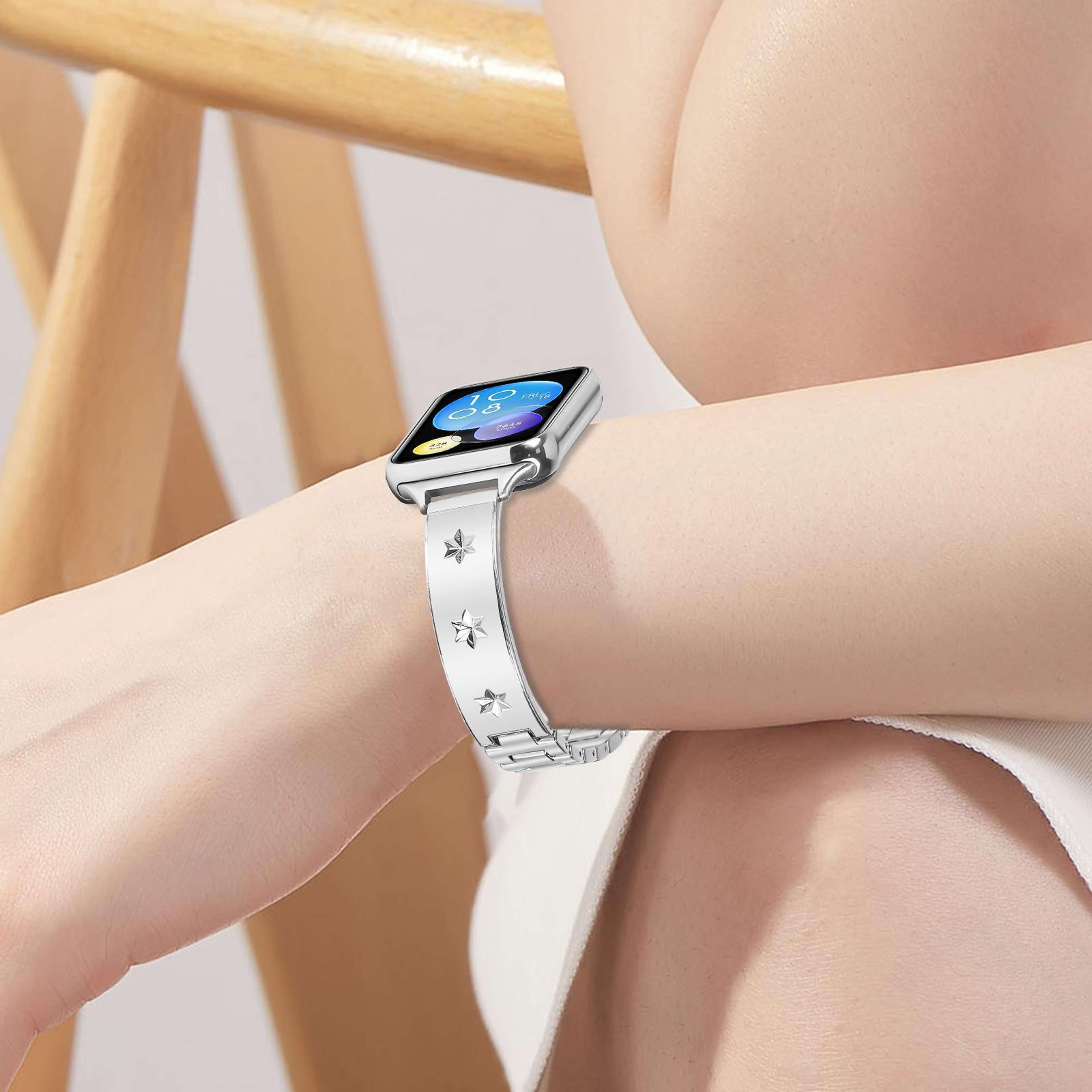 Luxury Snowflake Petals Metal Watch Band For Xiaomi Mi Band 8 Pro And Redmi Watch 4 1