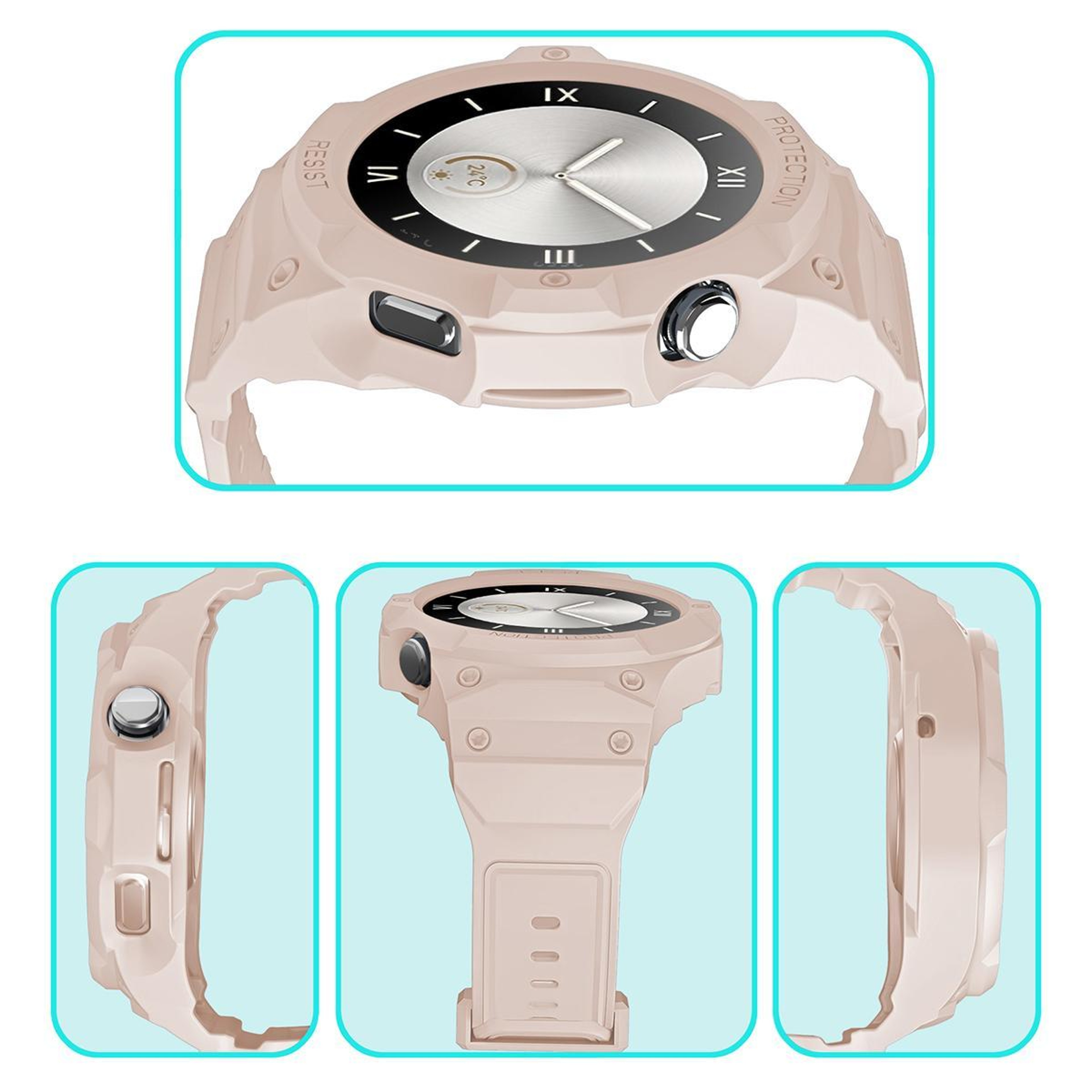 Huawei Watch GT 6 GT 5 GT 4 46mm TPU Watch Band Integrated Protective Watch Strap 5