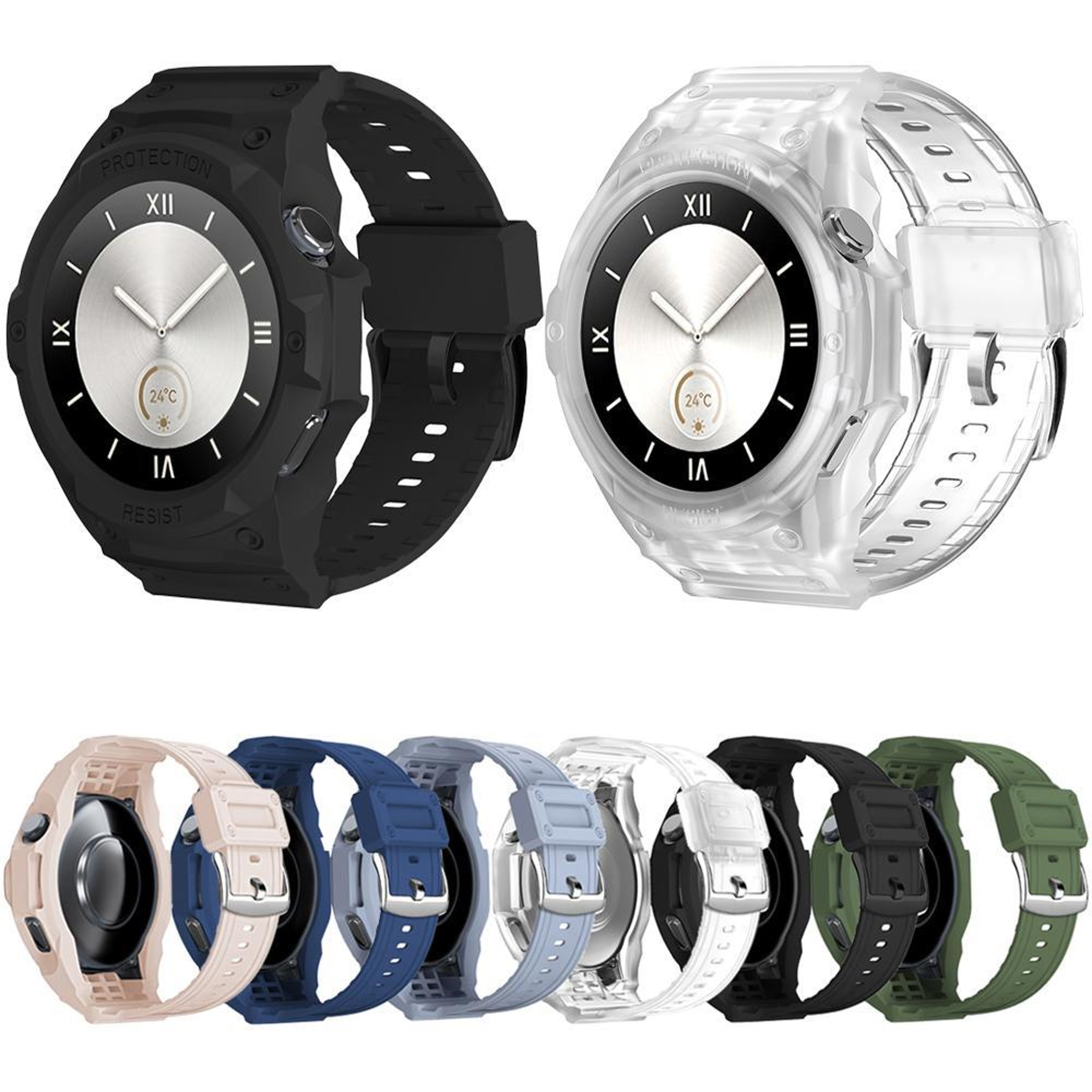 Huawei Watch GT 6 GT 5 GT 4 46mm TPU Watch Band Integrated Protective Watch Strap 8