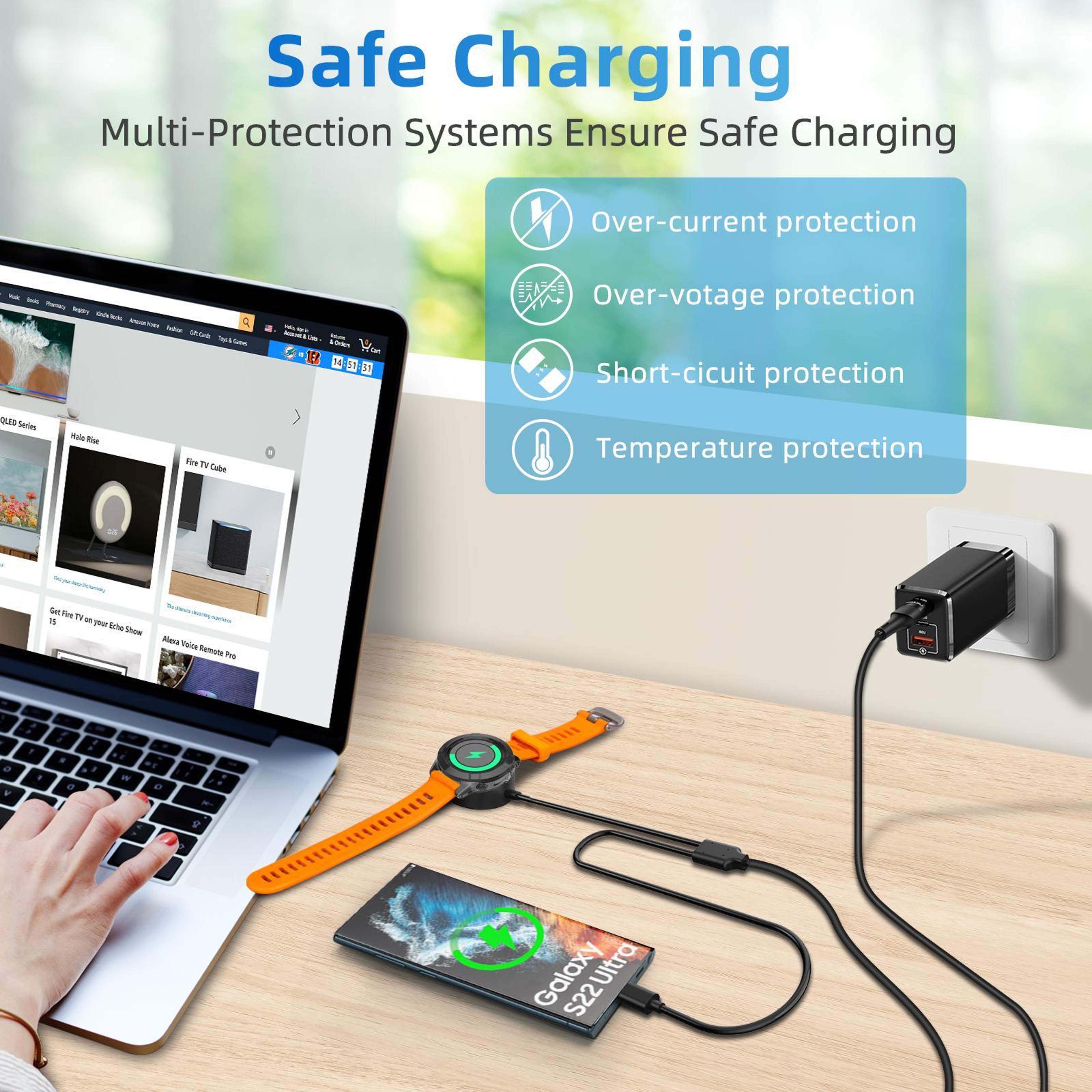 Garmin Fenix 8 XDfind Watch Charging Base USB To Type C Charging Dock 2