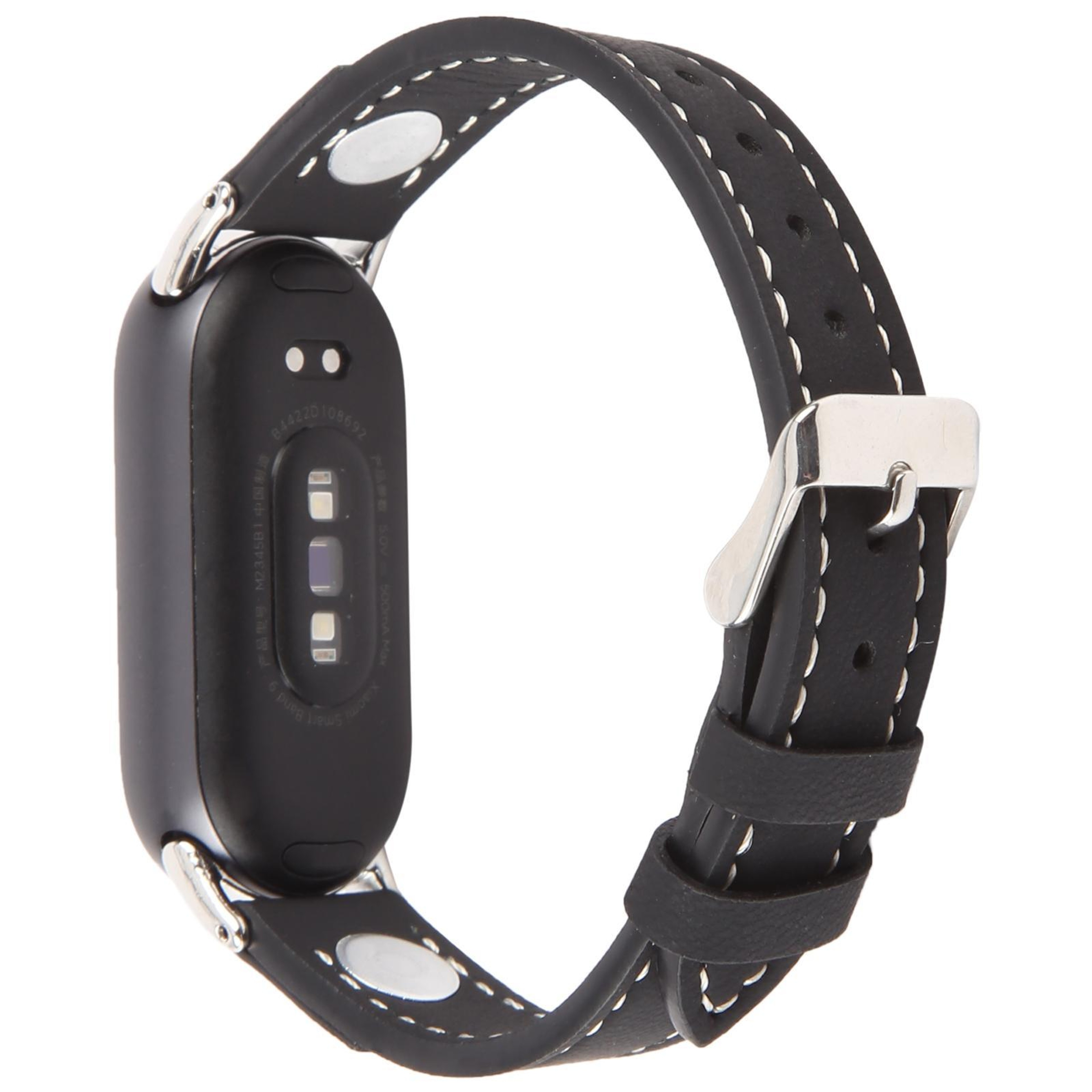 Xiaomi Smart Band 10 9 8 Leather Watch Band Rivet Camellia Microfiber Replacement Strap 2