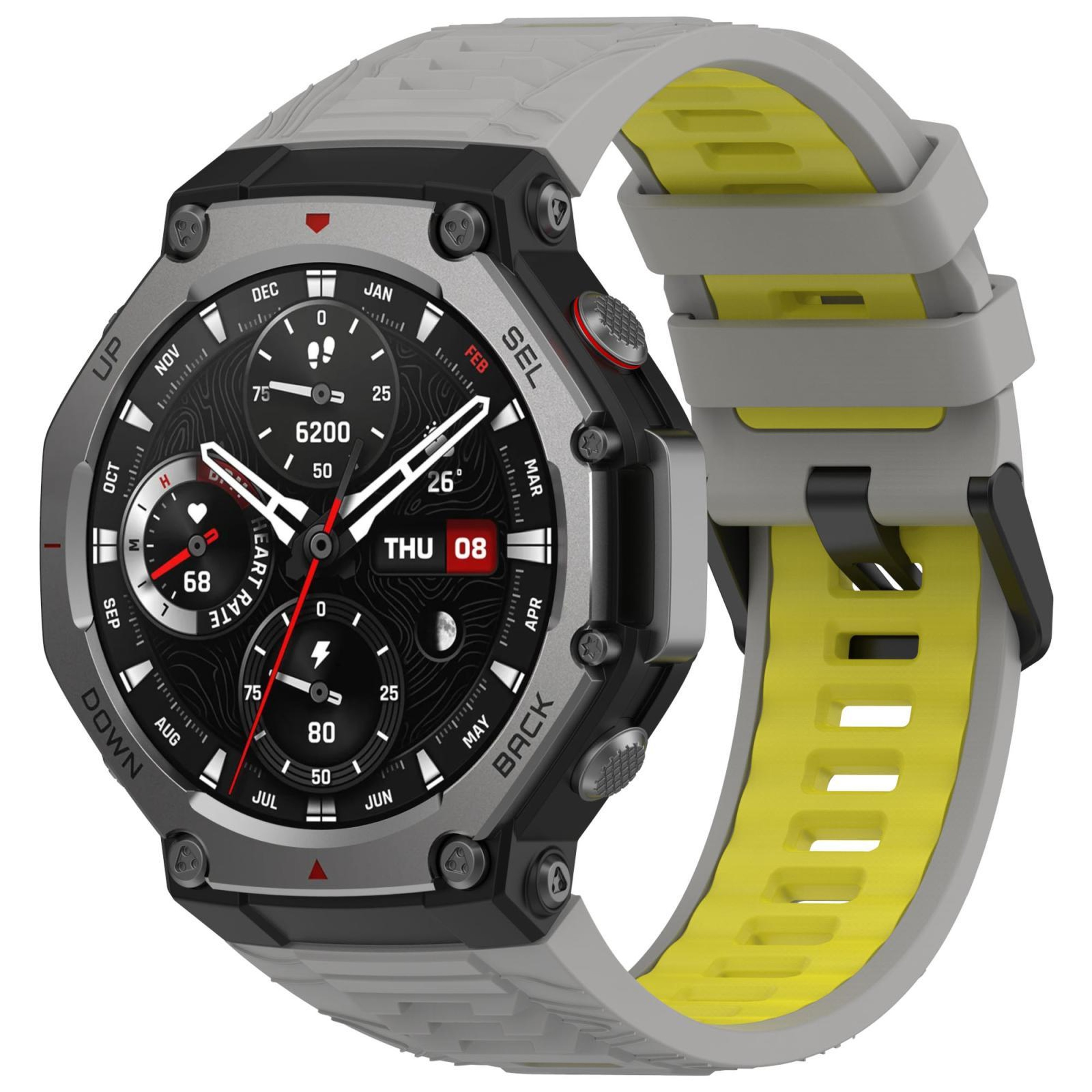 Amazfit T Rex 3 Silicone Watch Band Two Color Sport Replacement Strap With Black Buckle 0