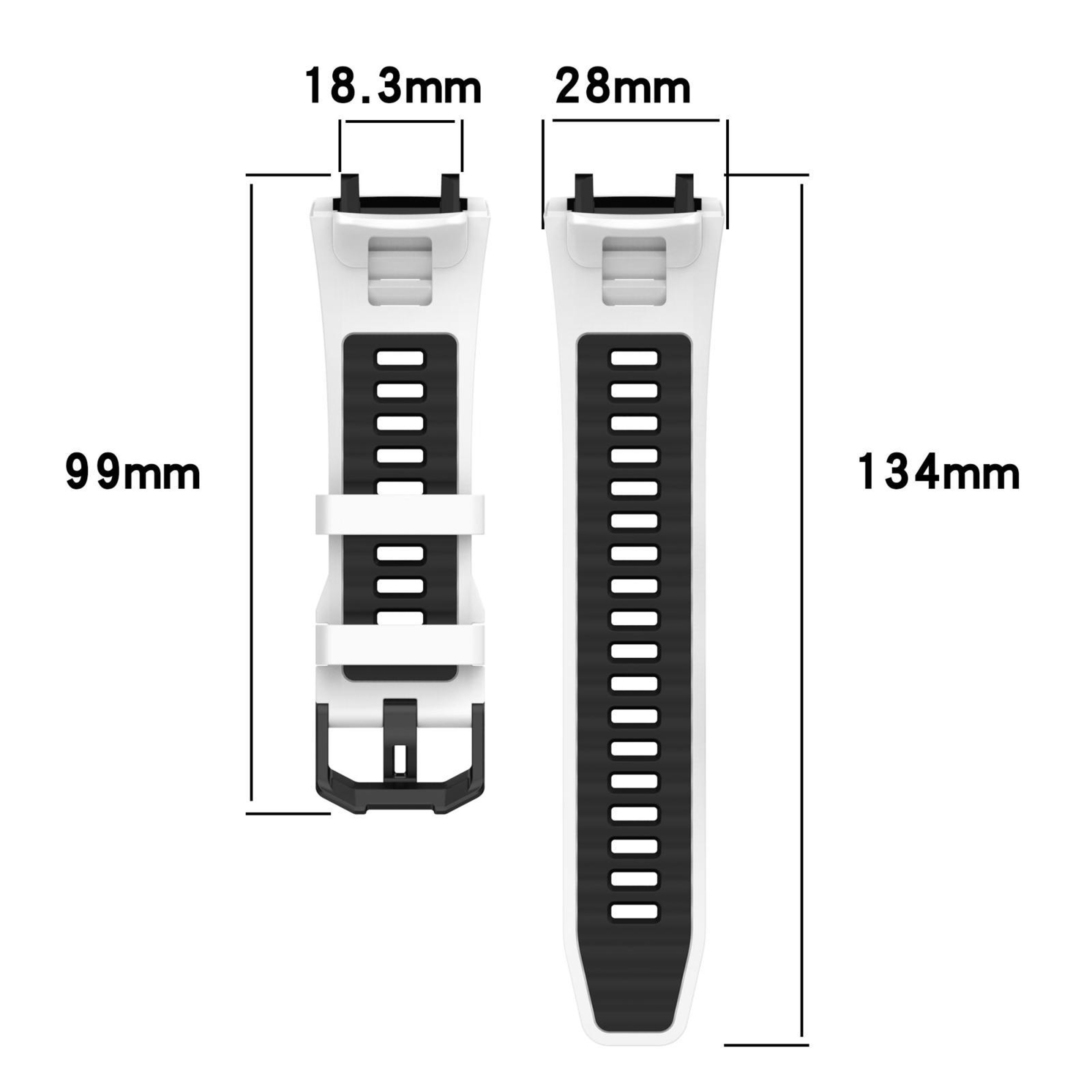 Amazfit T Rex 3 Silicone Watch Band Two Color Sport Replacement Strap With Black Buckle 11