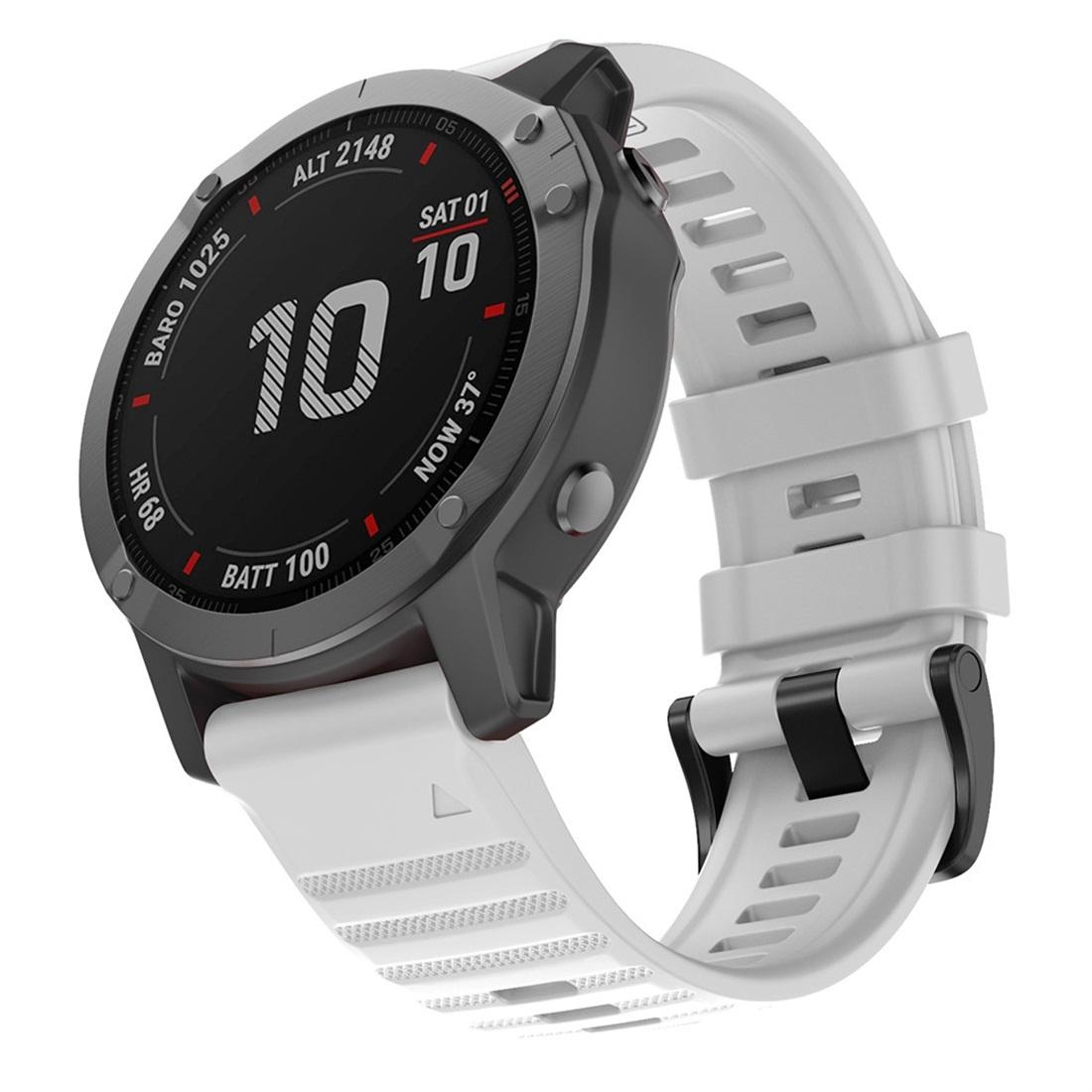 Garmin Fenix 6 22mm Silicone Watch Band Soft Replacement Watch Strap 6