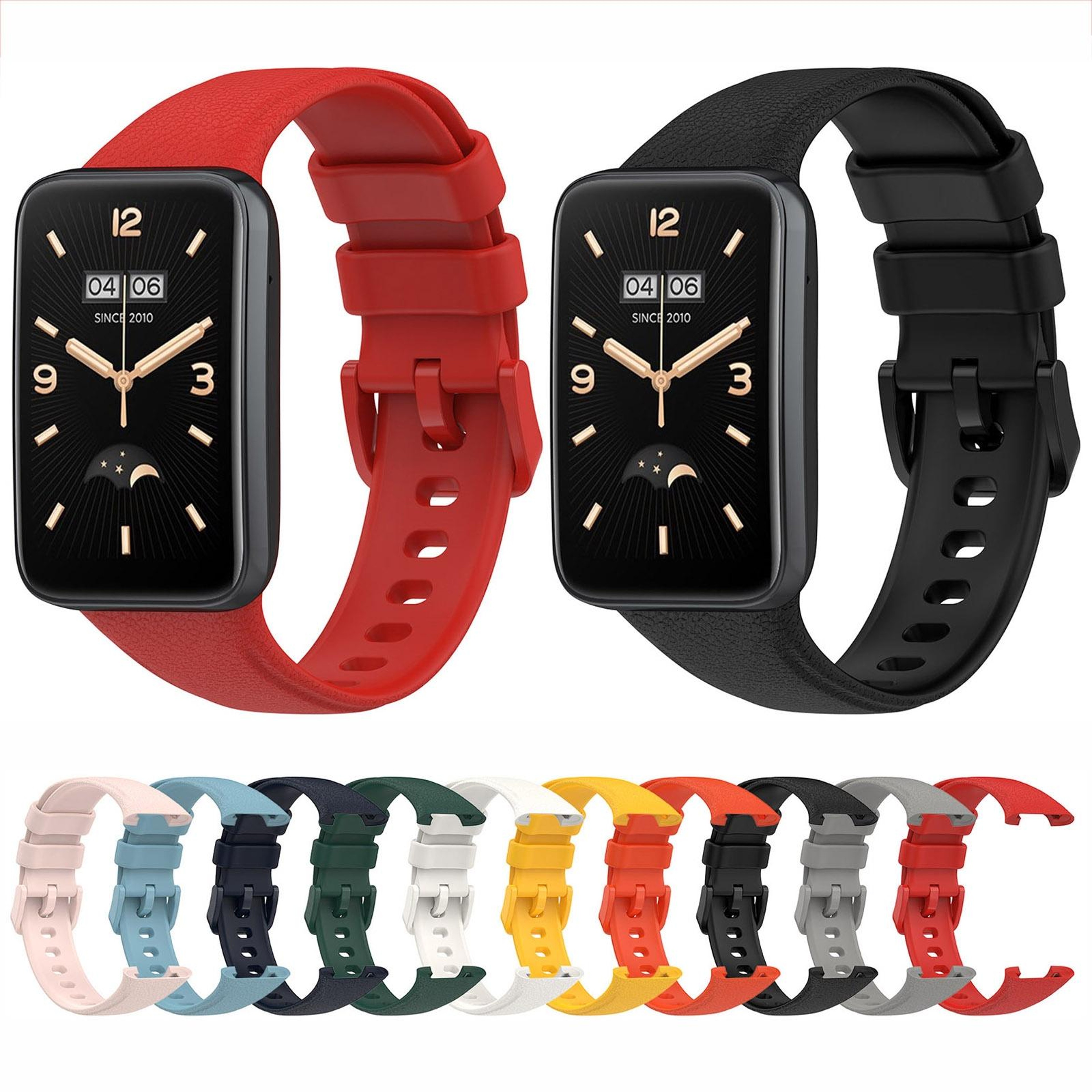 Xiaomi Mi Band 7 Pro Leather Watch Band Litchi Texture Adjustable Replacement Strap 5