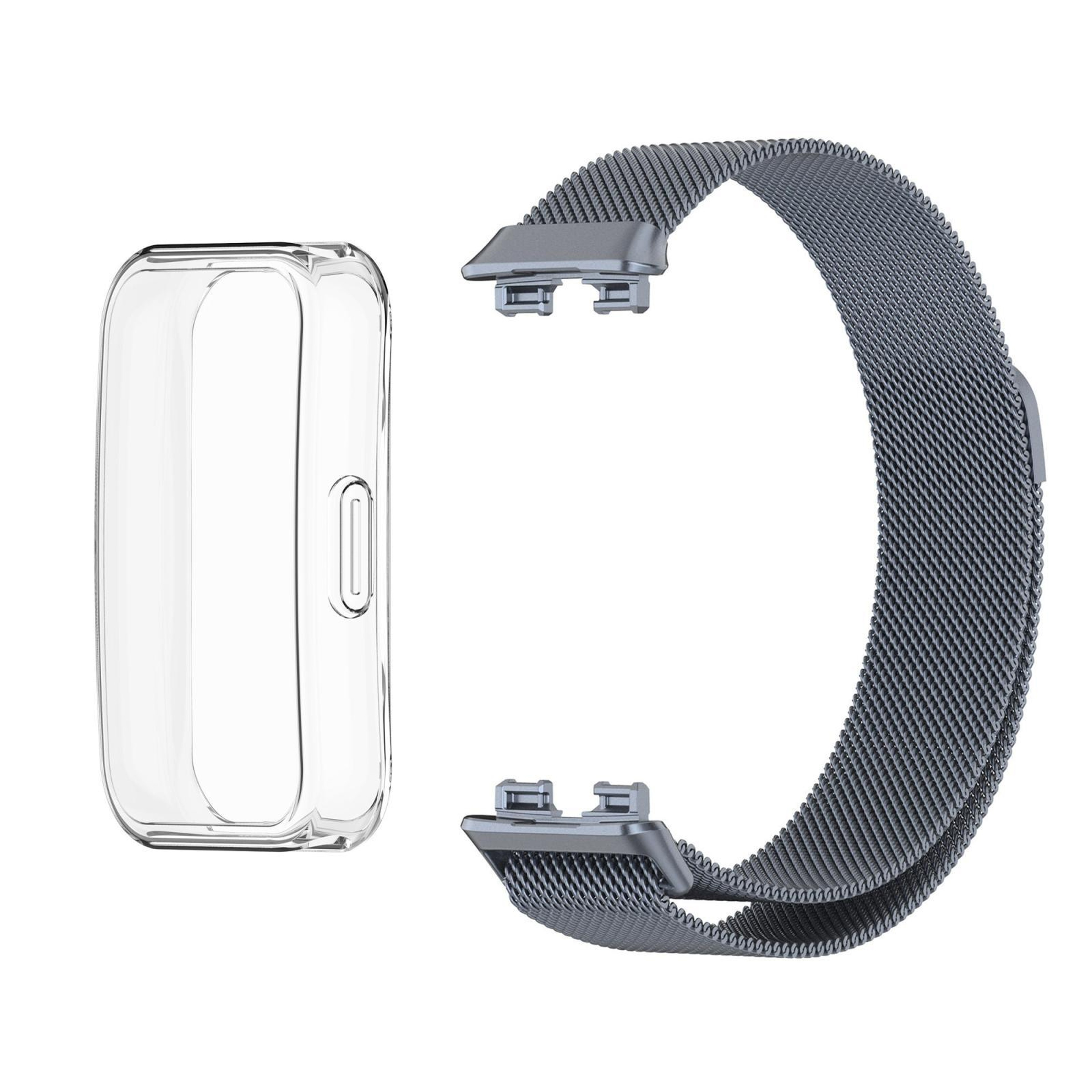 Huawei Band 10 9 8 Milanese Magnetic Watch Band With TPU Protective Cover Stainless Steel Strap 0