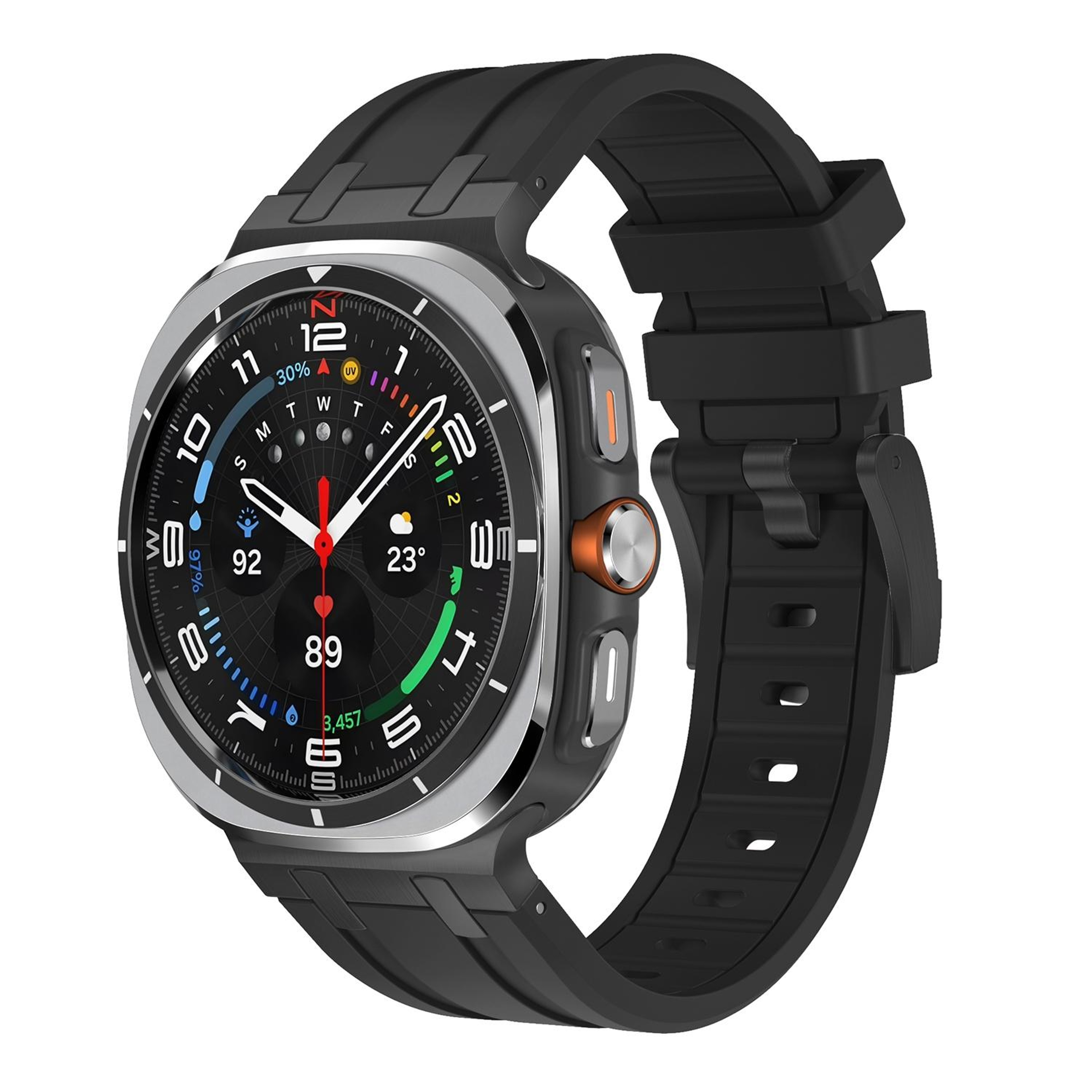 Samsung Galaxy Watch Ultra 47mm 2025 Liquid Silicone Watch Band Soft Adjustable Replacement Strap 6