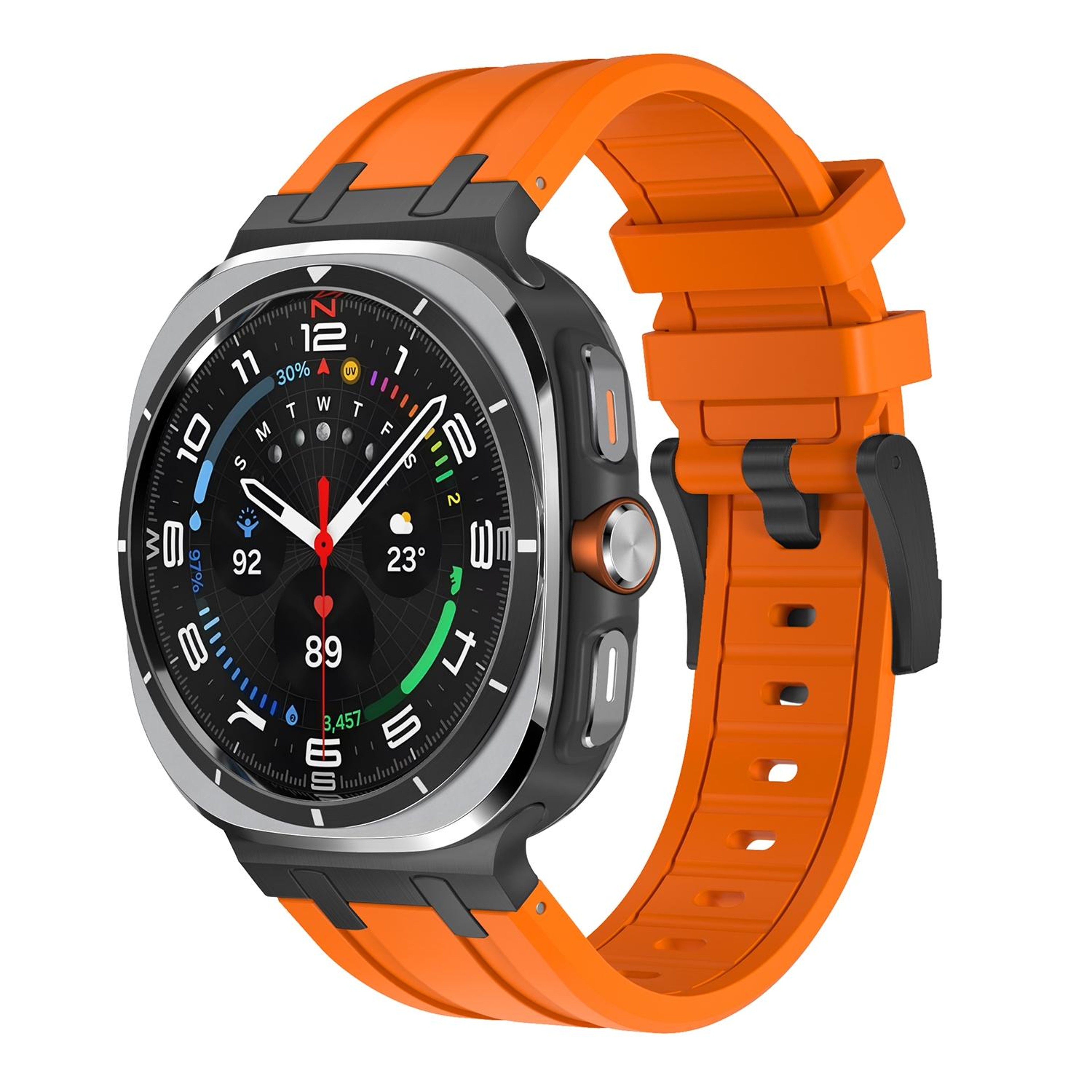 Samsung Galaxy Watch Ultra 47mm 2025 Liquid Silicone Watch Band Soft Adjustable Replacement Strap 7