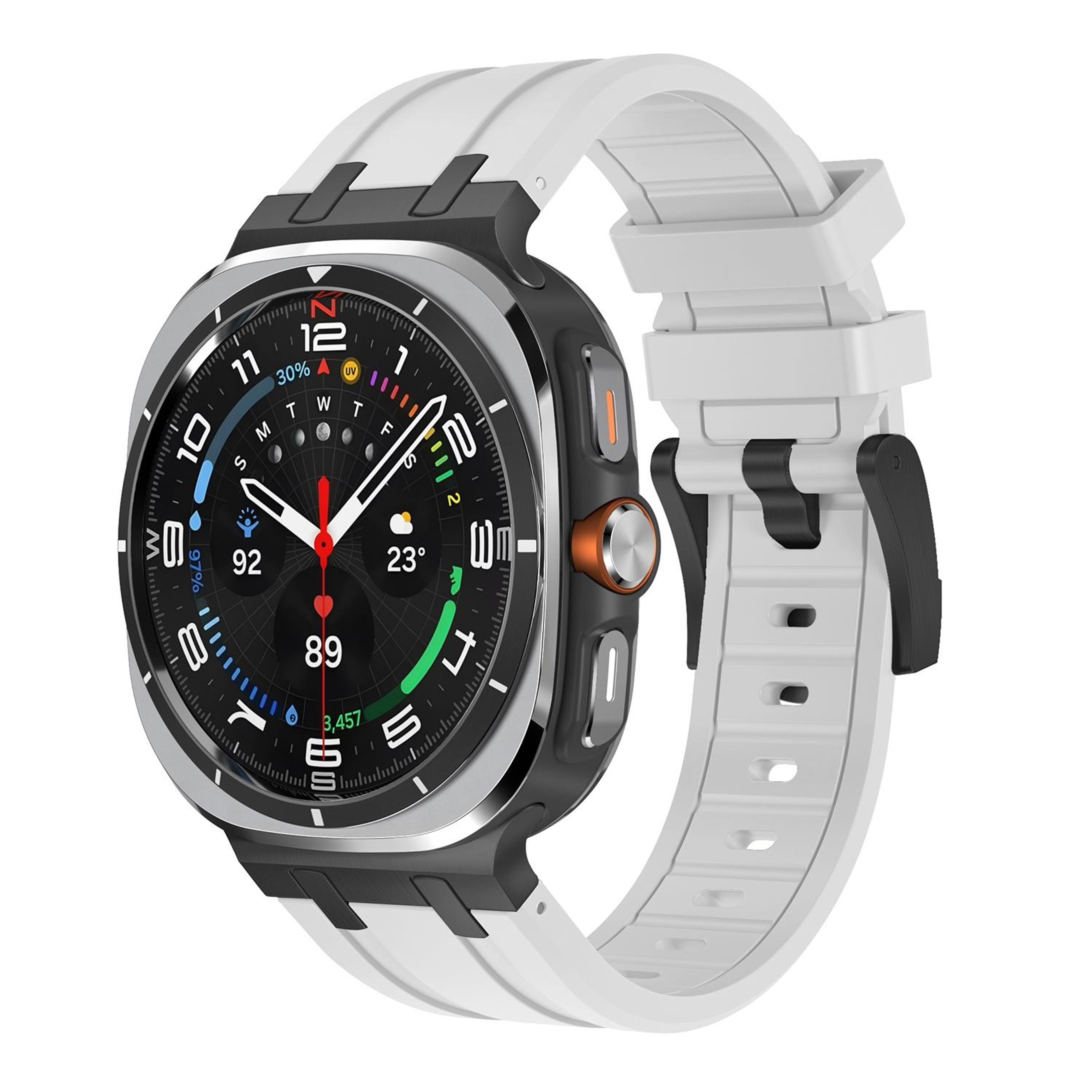 Samsung Galaxy Watch Ultra 47mm 2025 Liquid Silicone Watch Band Soft Adjustable Replacement Strap 12