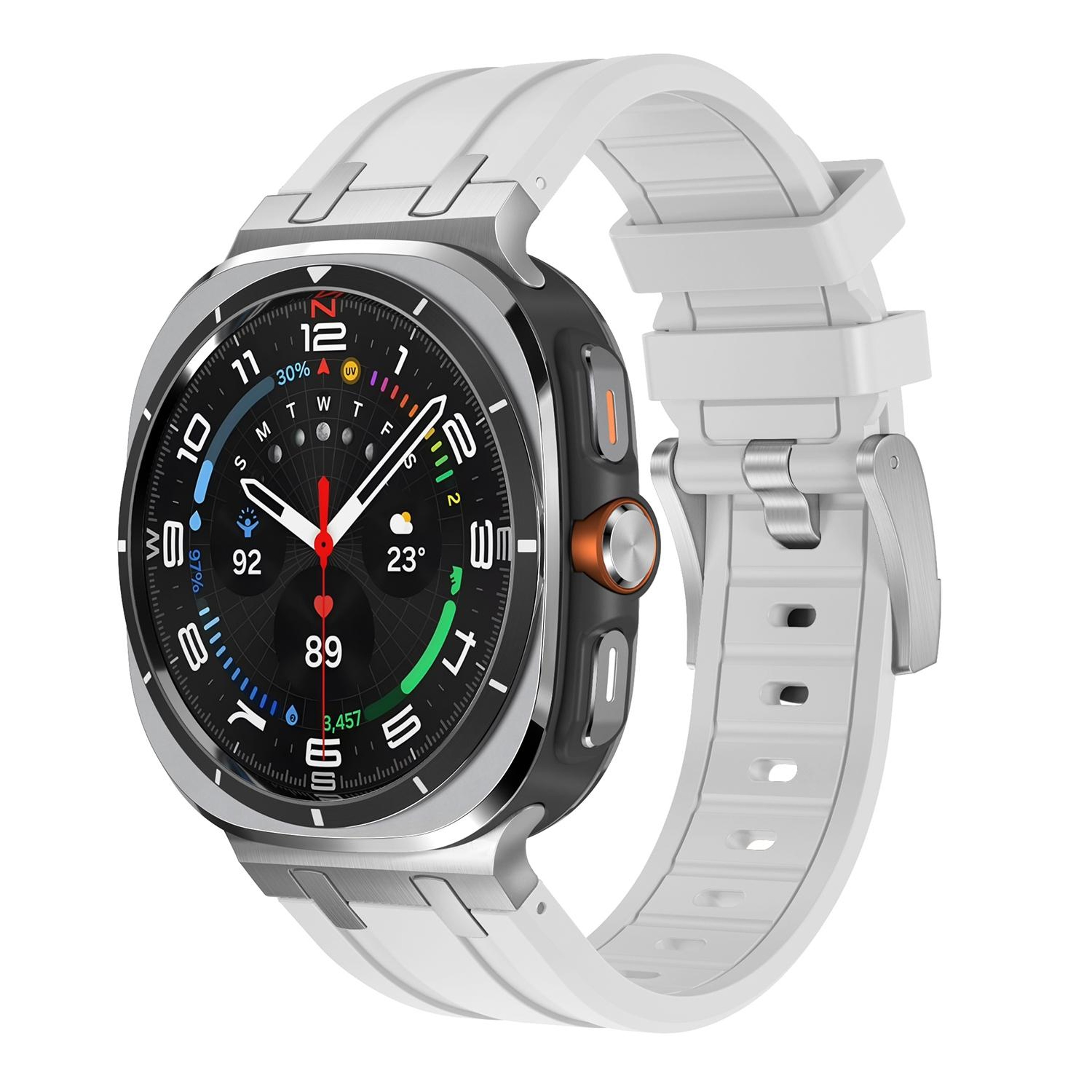 Samsung Galaxy Watch Ultra 47mm 2025 Liquid Silicone Watch Band Soft Adjustable Replacement Strap 16
