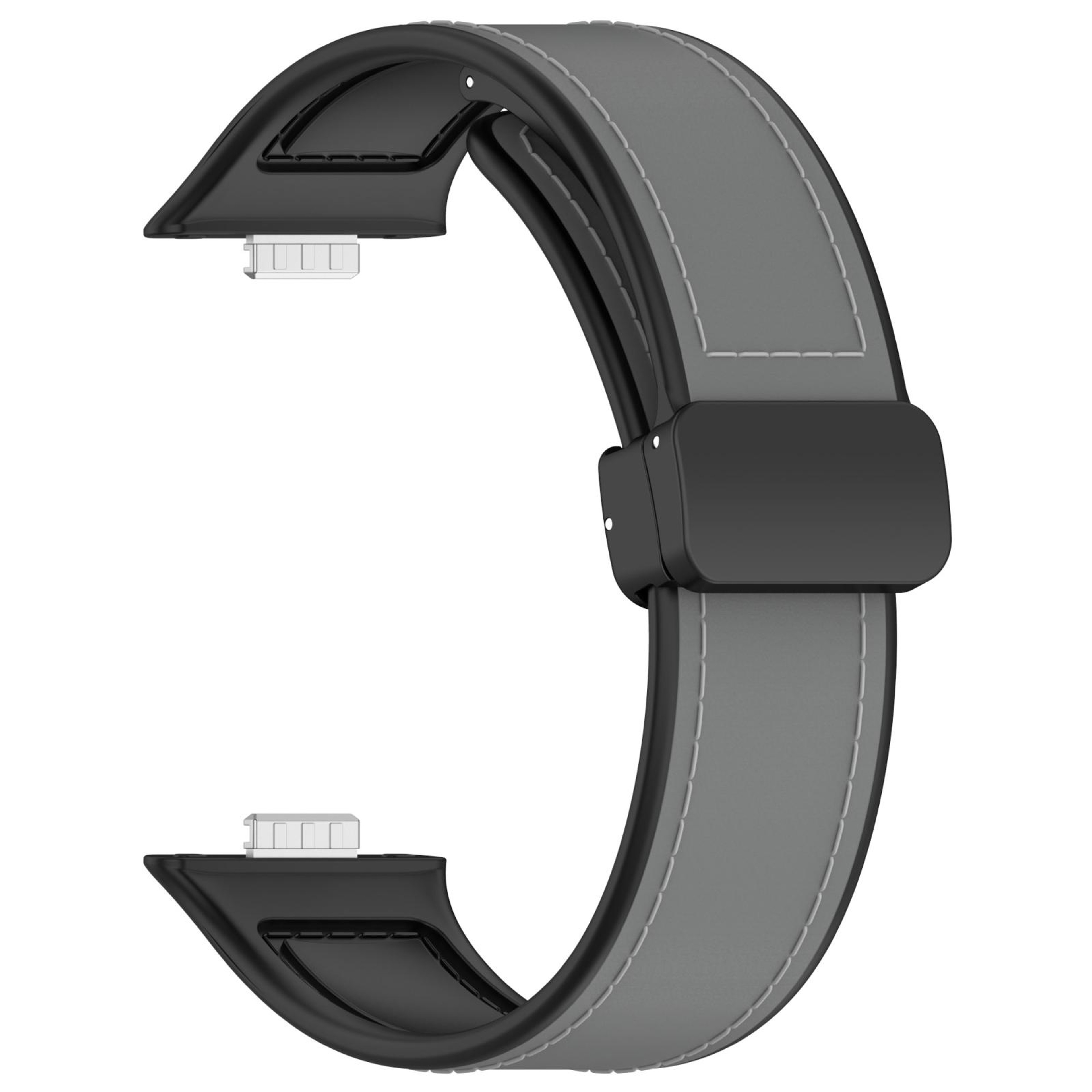 Huawei Watch Fit 3 Leather Silicone Watch Band With Magnetic Folding Buckle Replacement Strap 2