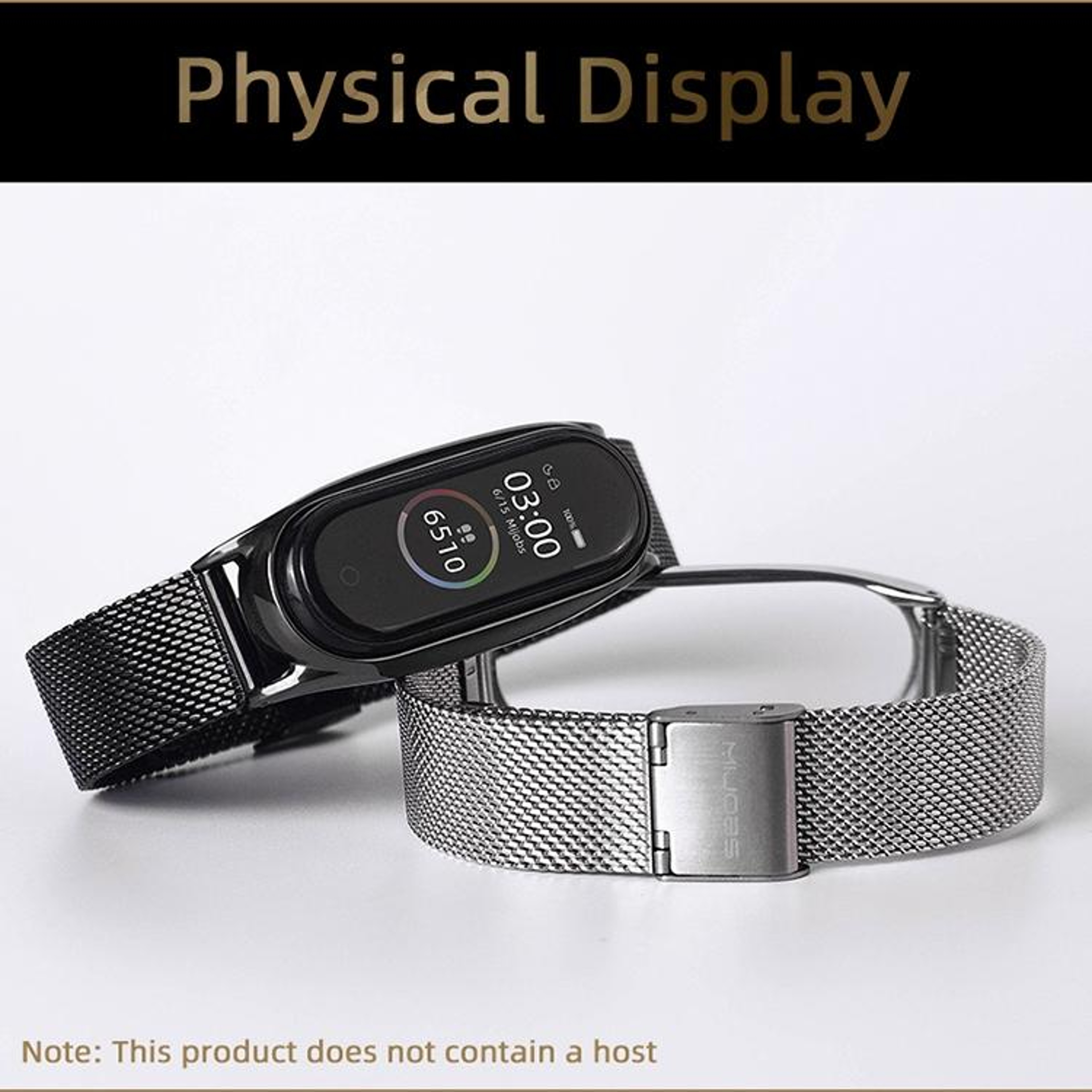 Mijobs Milan Stainless Steel Watch Band For Xiaomi Mi Band 6 5 Magnetic Mesh Replacement Strap 6
