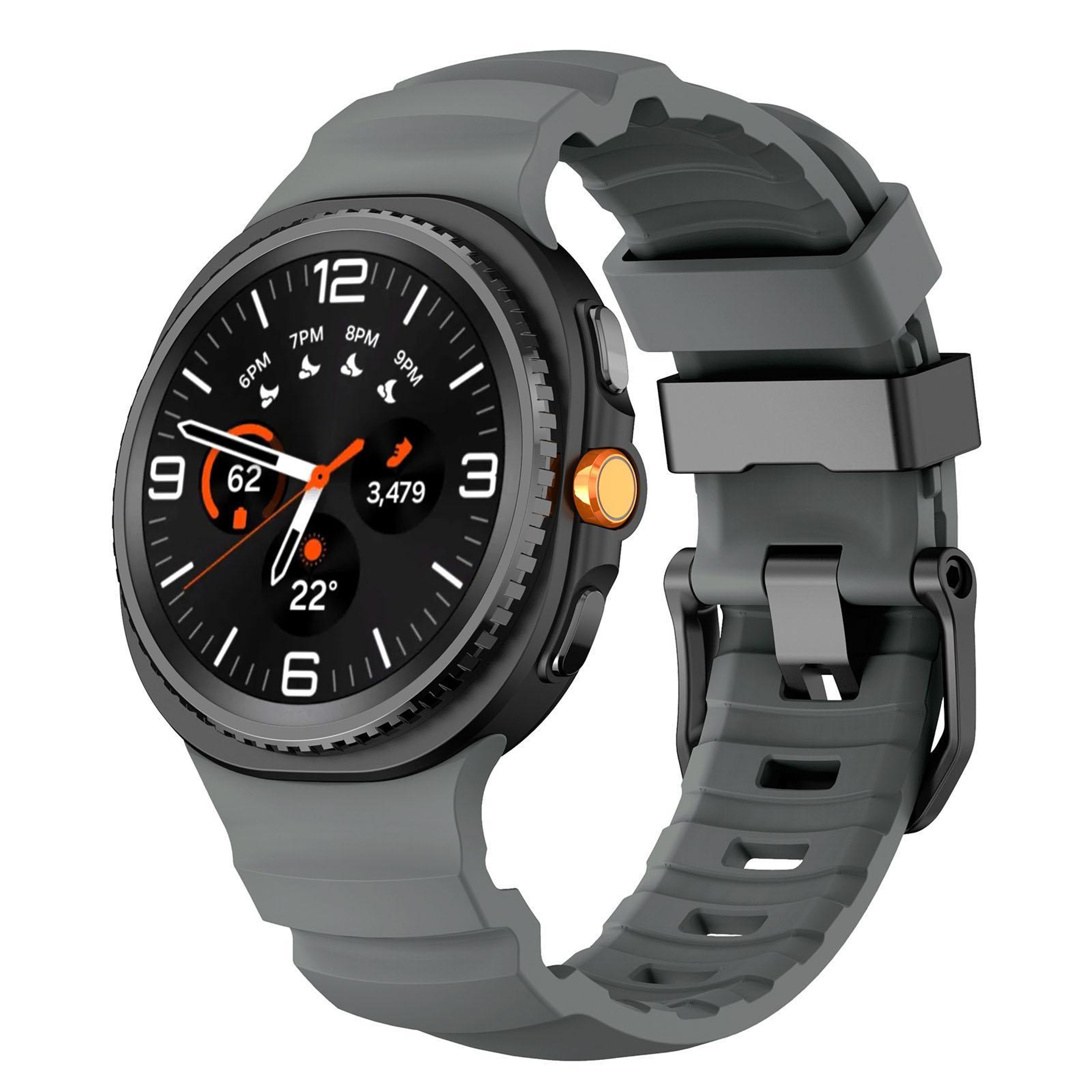 Samsung Galaxy Watch8 Watch8 Classic Silicone Watch Band Adjustable Sports Watch Strap With Black B 9