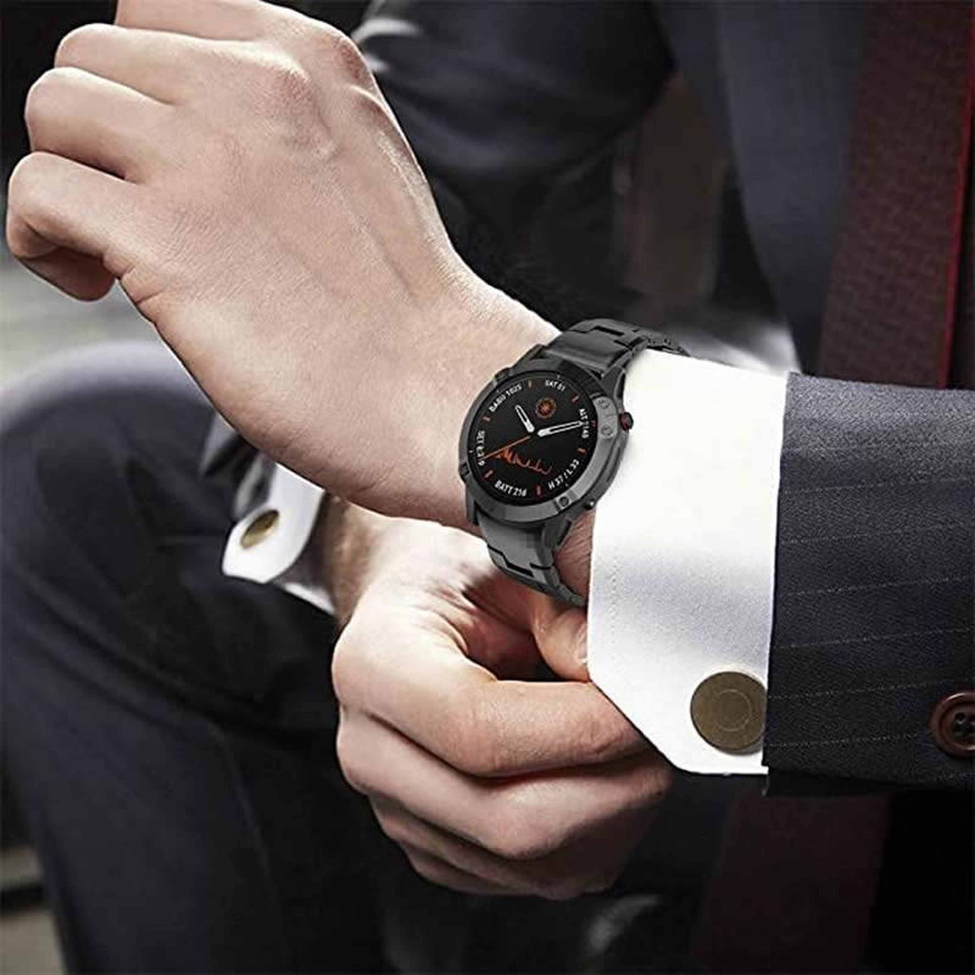Amazfit Falcon Titanium Watch Band 22mm Premium Metal Watch Strap With Secure Buckle 7