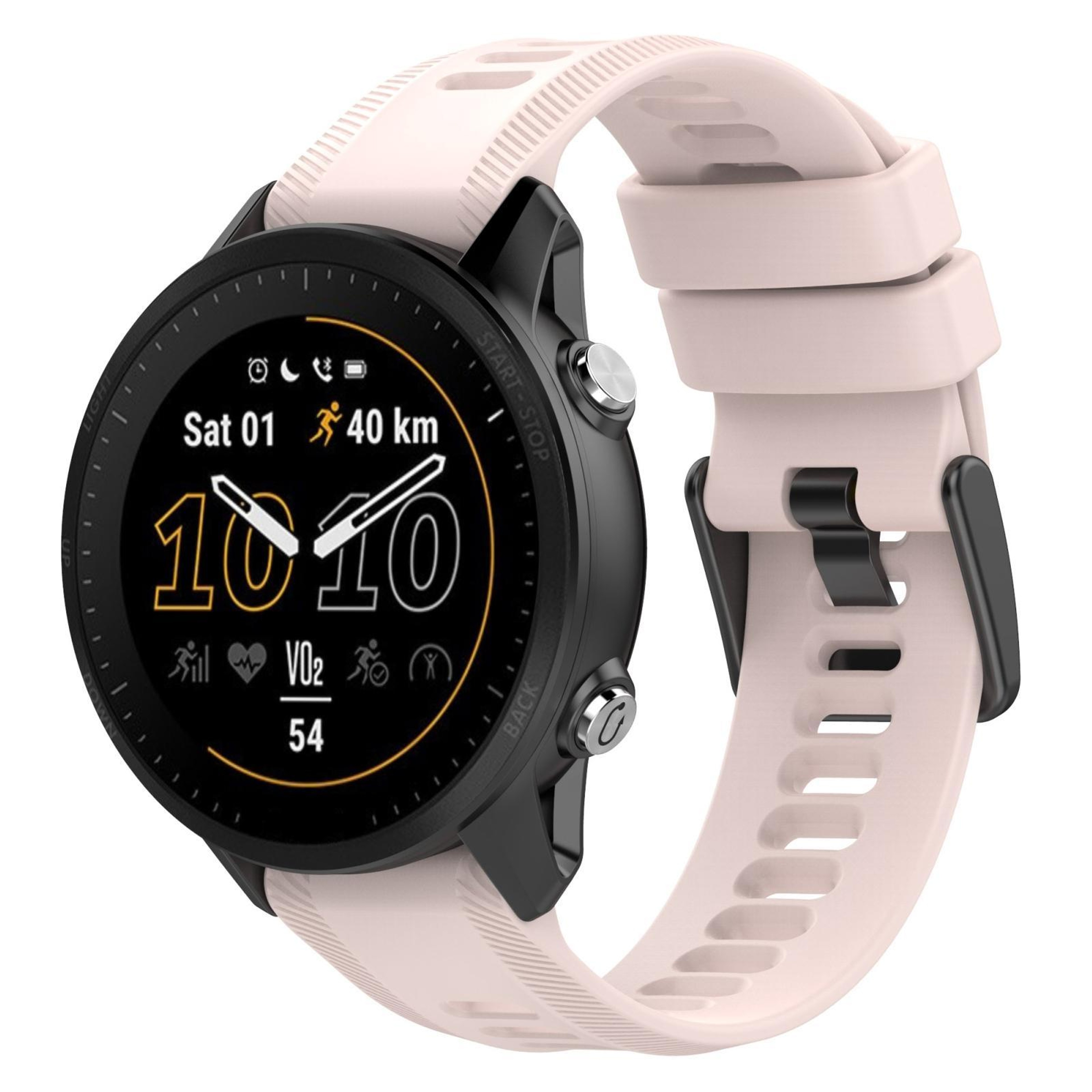 Garmin Forerunner 955 Silicone Watch Band Soft Adjustable Replacement Strap With Black Buckle 7
