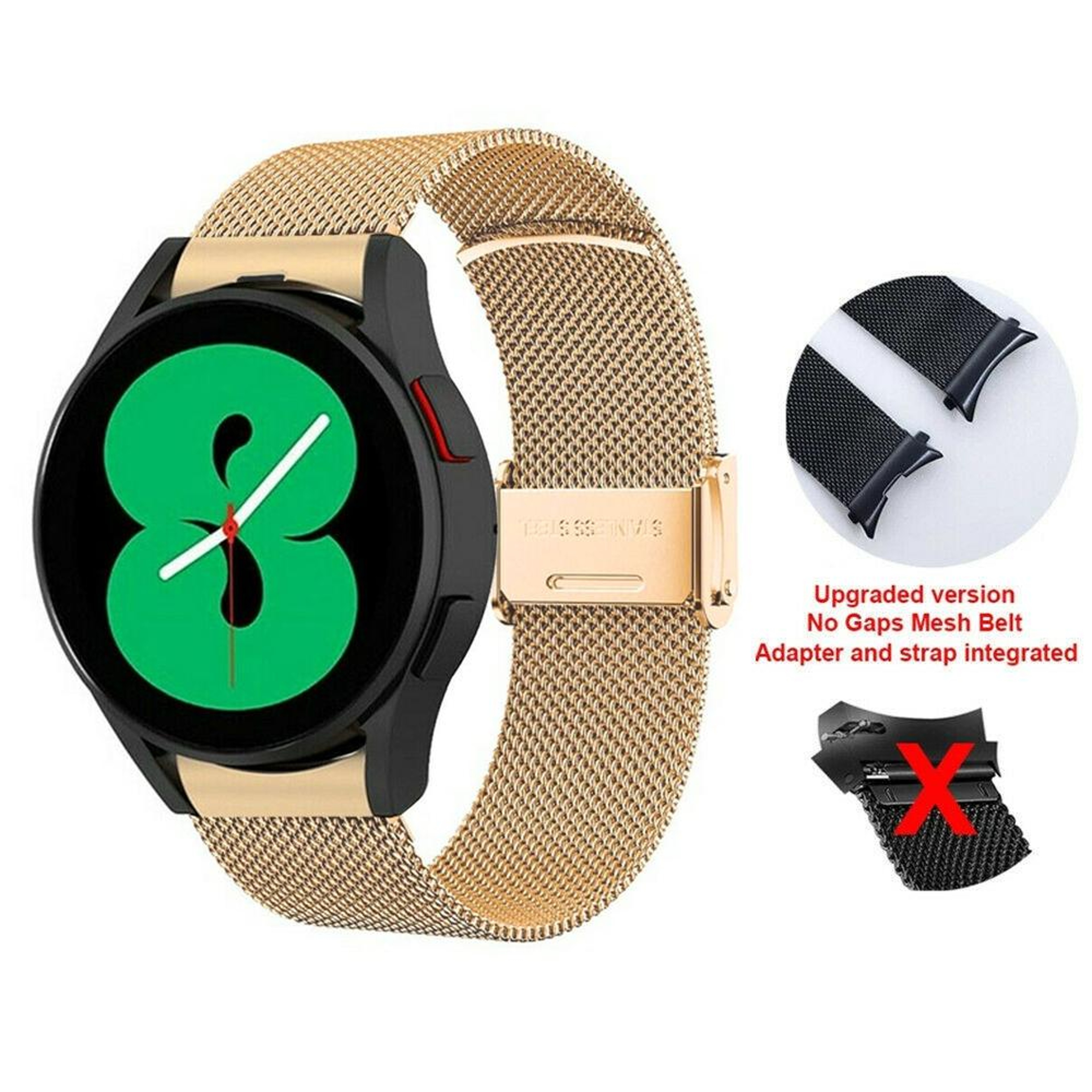Samsung Galaxy Watch4 40mm 44mm Milanese Watch Band Stainless Steel Magnetic Mesh Strap 1