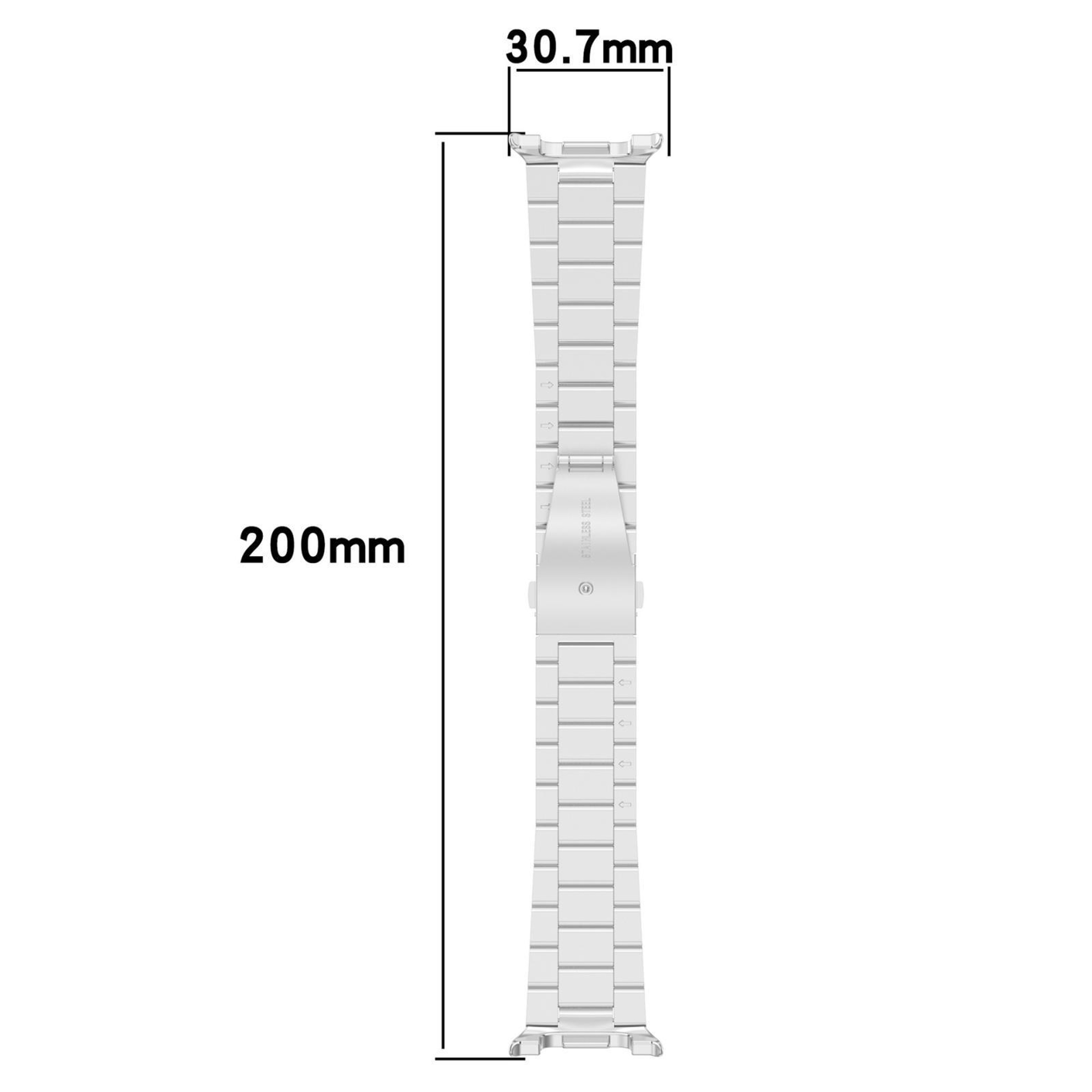 Samsung Galaxy Watch8 Classic Stainless Steel Watch Band Slim Three Bead Metal Replacement Strap 7