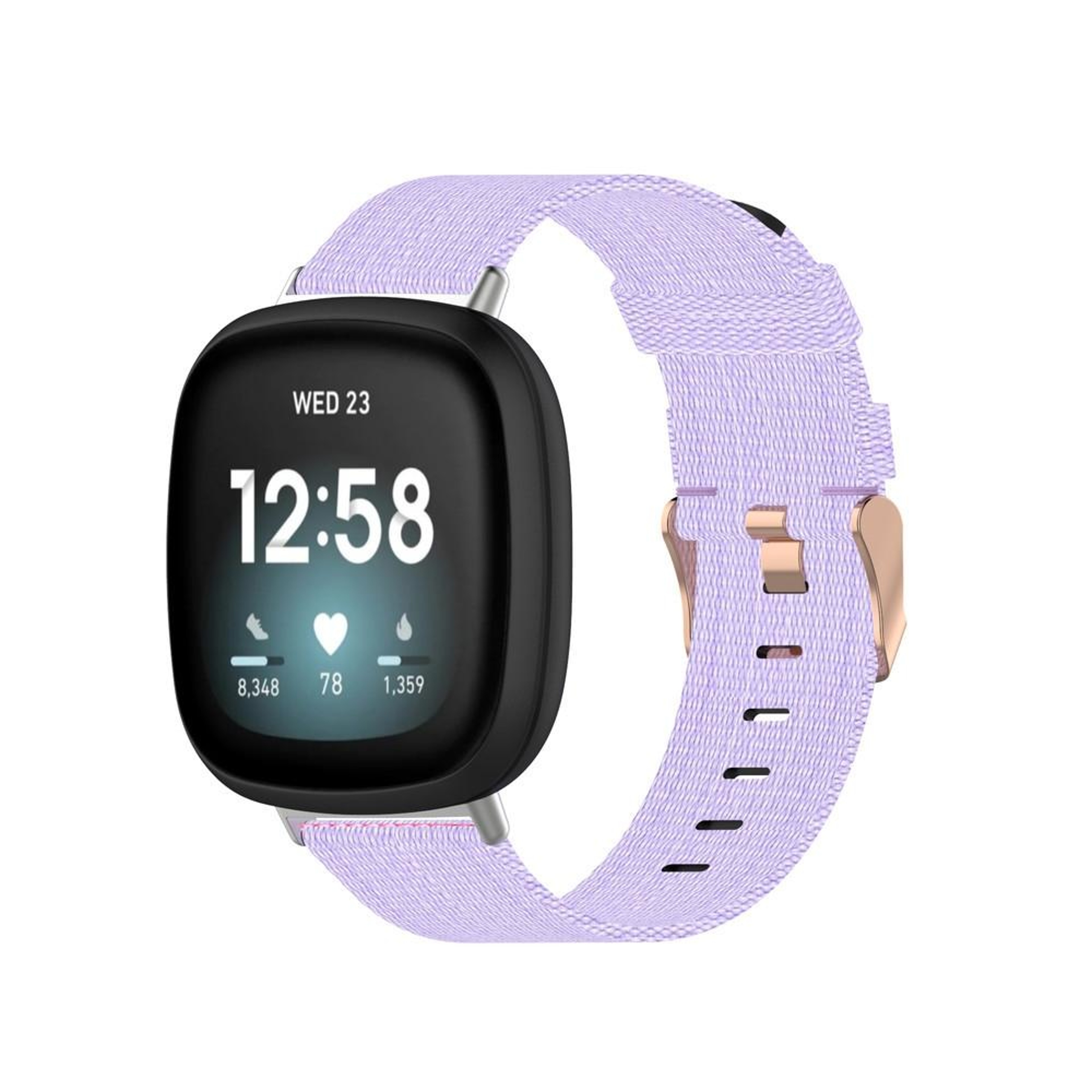 Fitbit Versa 4 Sense 2 Nylon Watch Band Adjustable Canvas Watch Strap 7