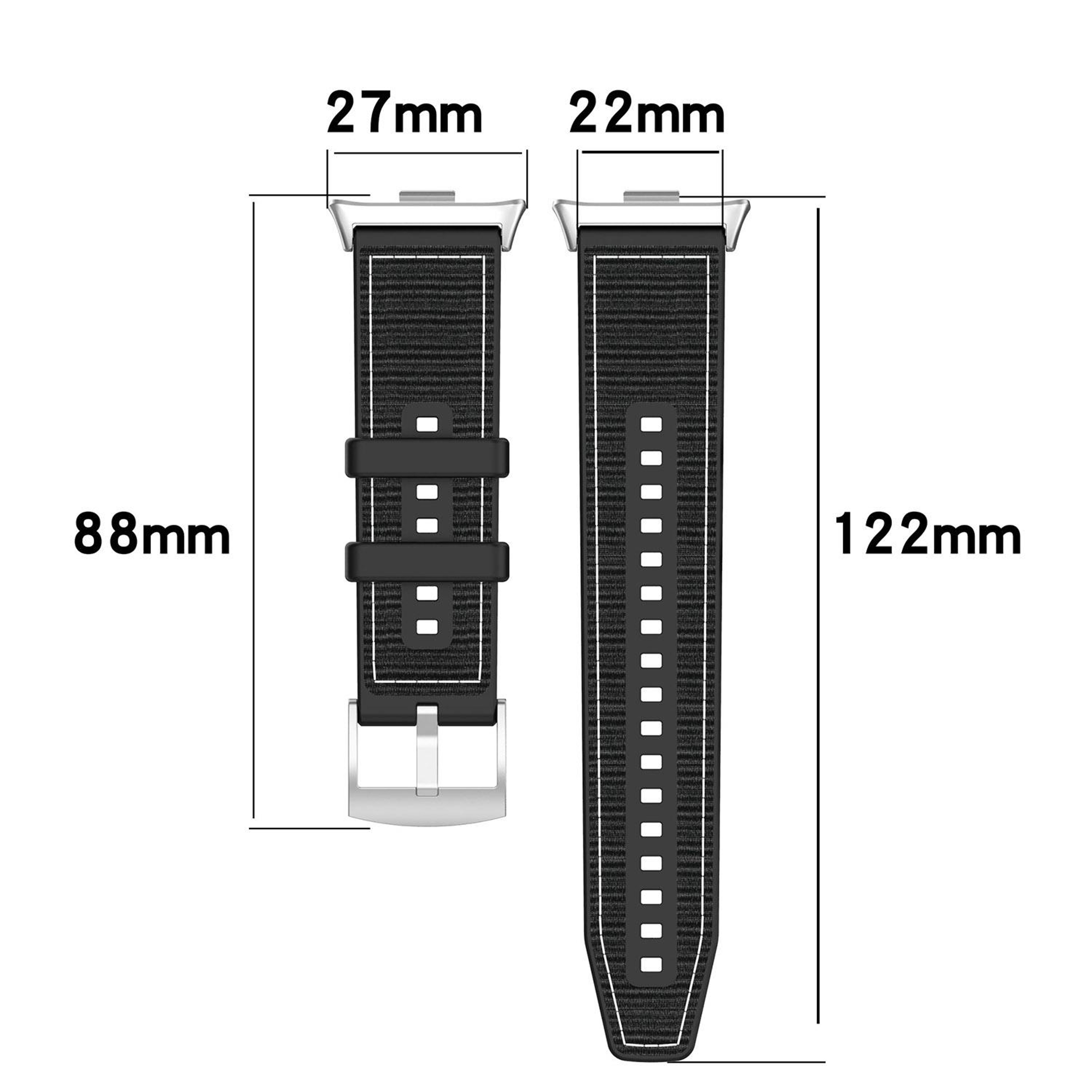 Xiaomi Band 10 Pro Hybrid Nylon Watch Band Breathable Silicone Watch Strap For Redmi Watch 6 5 4 8
