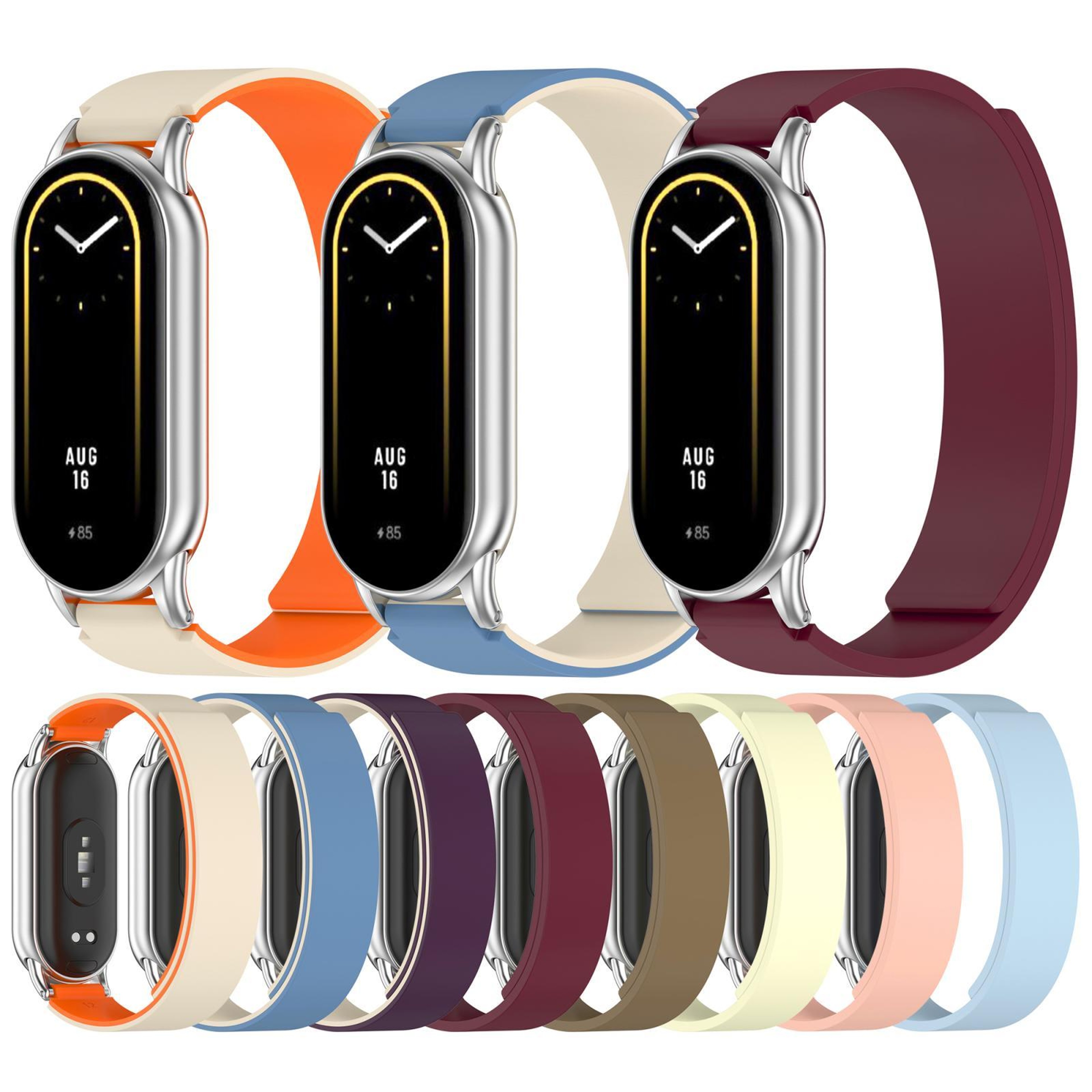 Xiaomi Smart Band 10 9 8 Magnetic Watch Band Soft Silicone Watch Band Replacement Strap 7