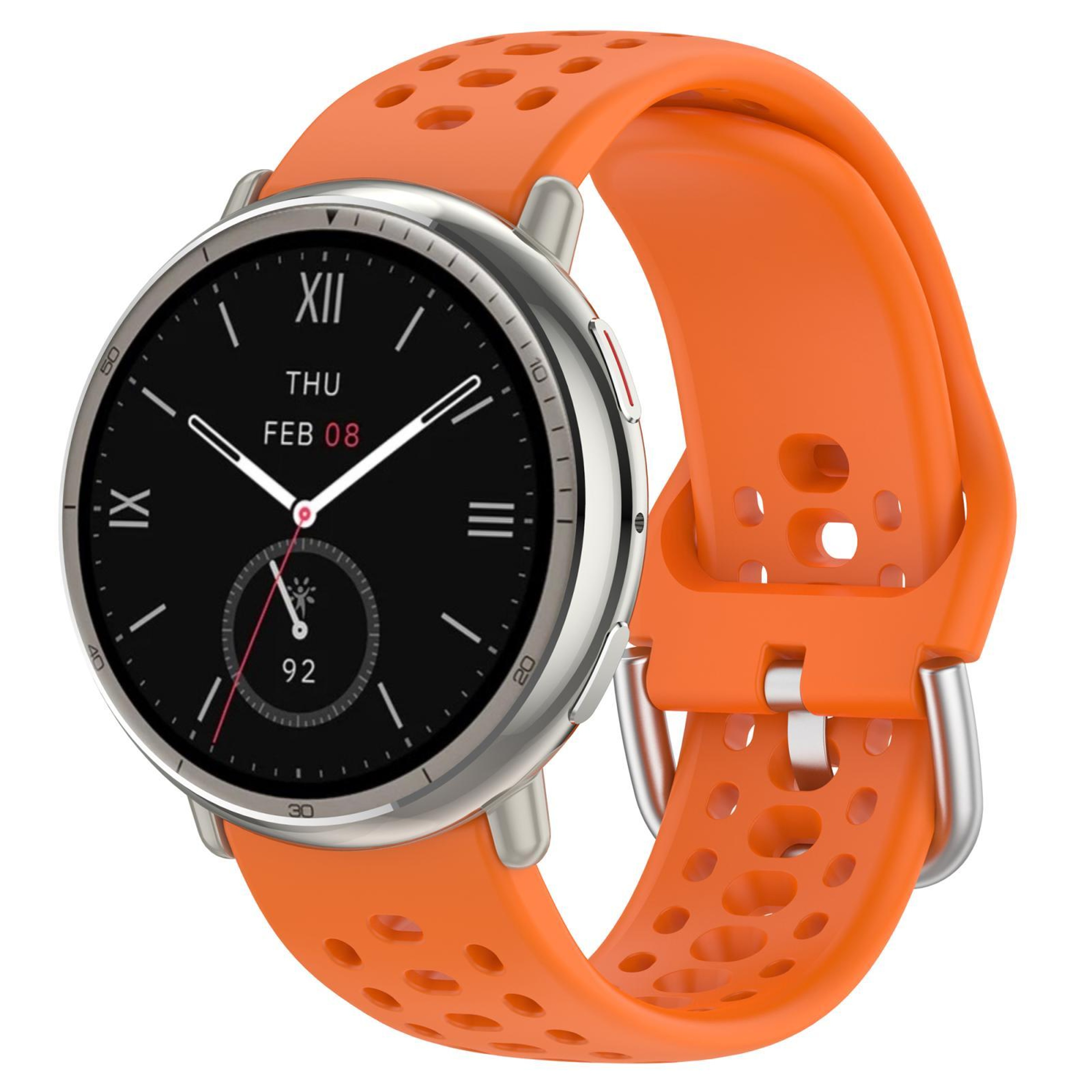 For Amazfit Active 2 20mm Silicone Watch Band Breathable Holes Style Sport Replacement Strap – view 3