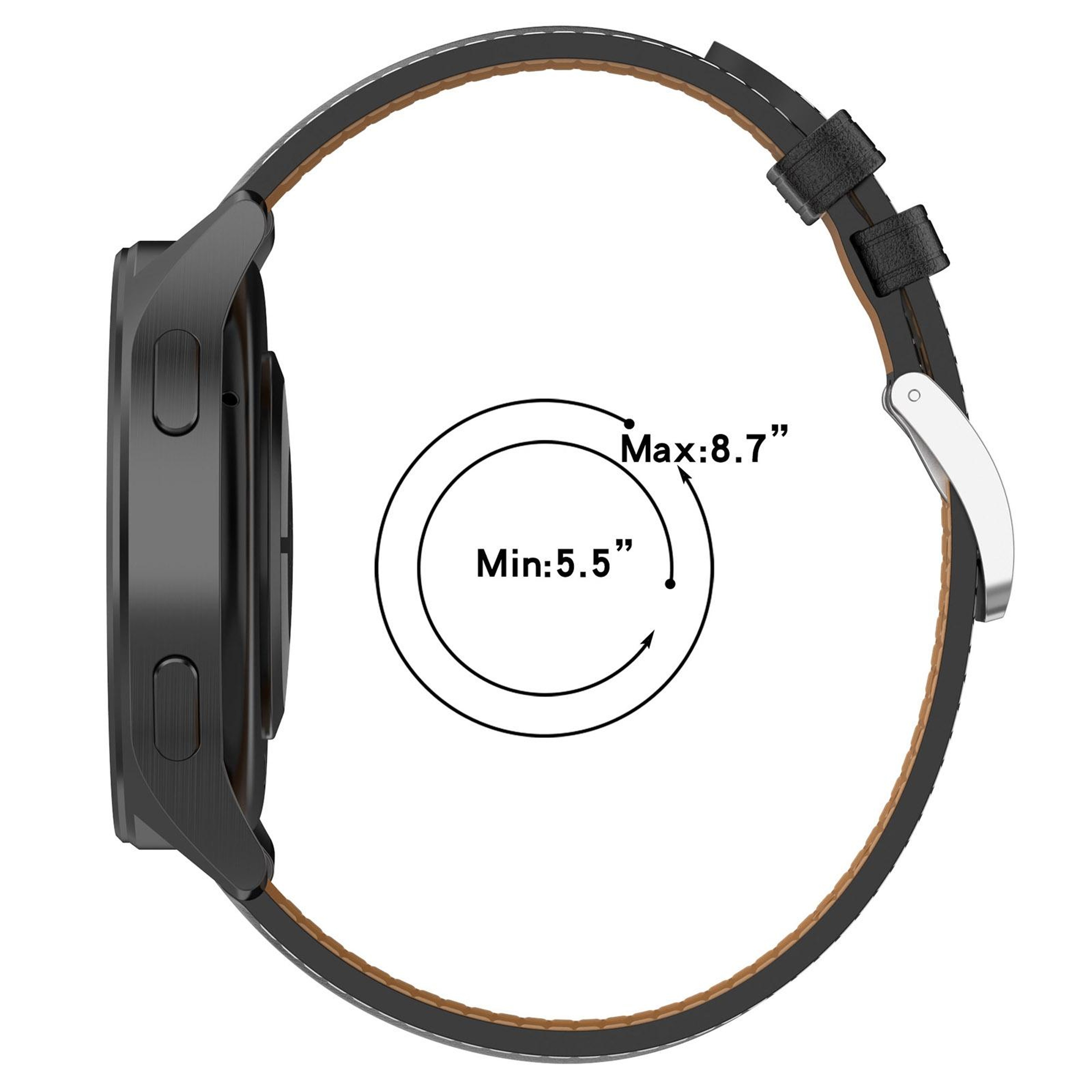 Amazfit Bip 5 GTR 4 GTR 3 Genuine Leather Watch Band 22mm Quick Release Strap 9