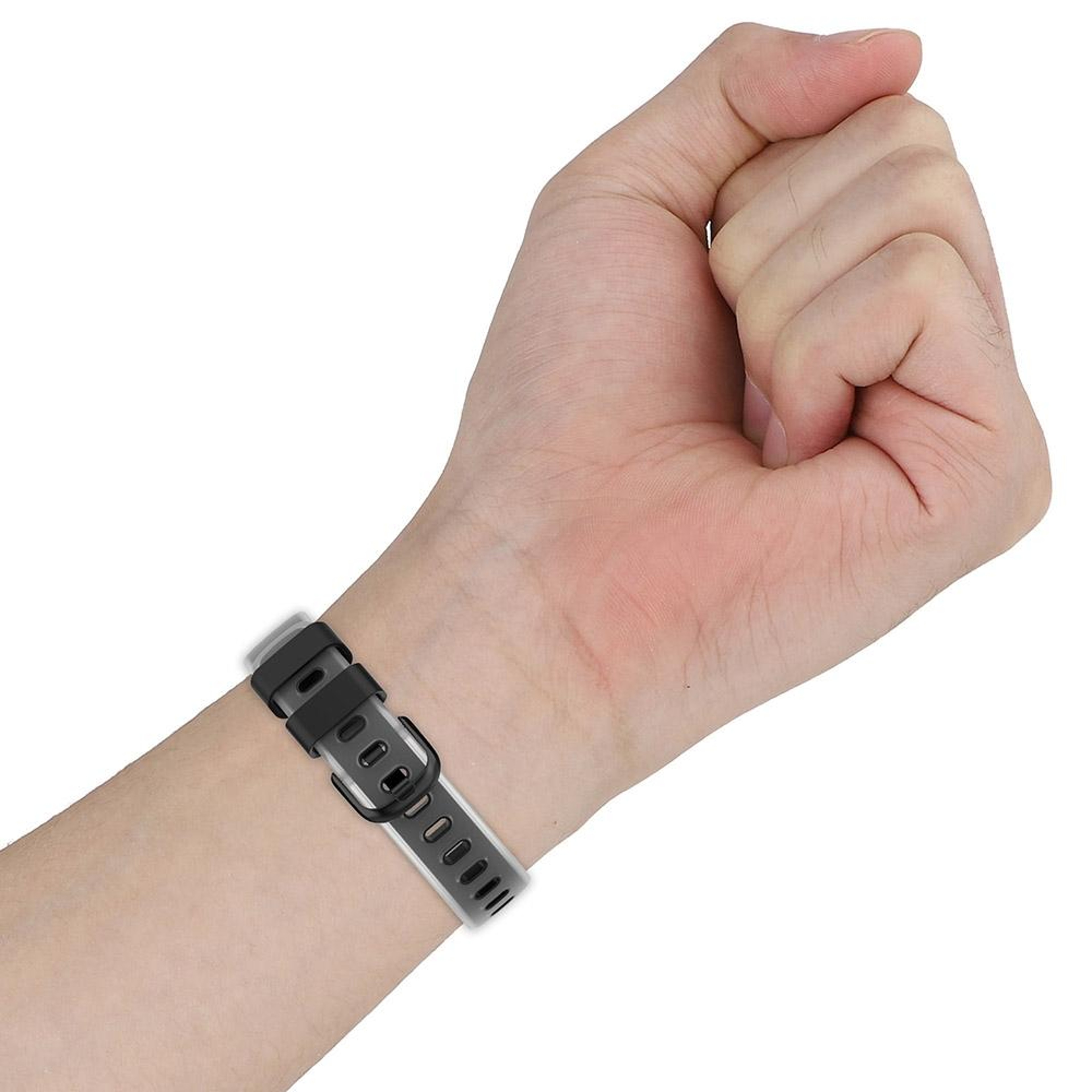 Universal Silicone Watch Band Two Color Transparent Replacement Watch Strap 2