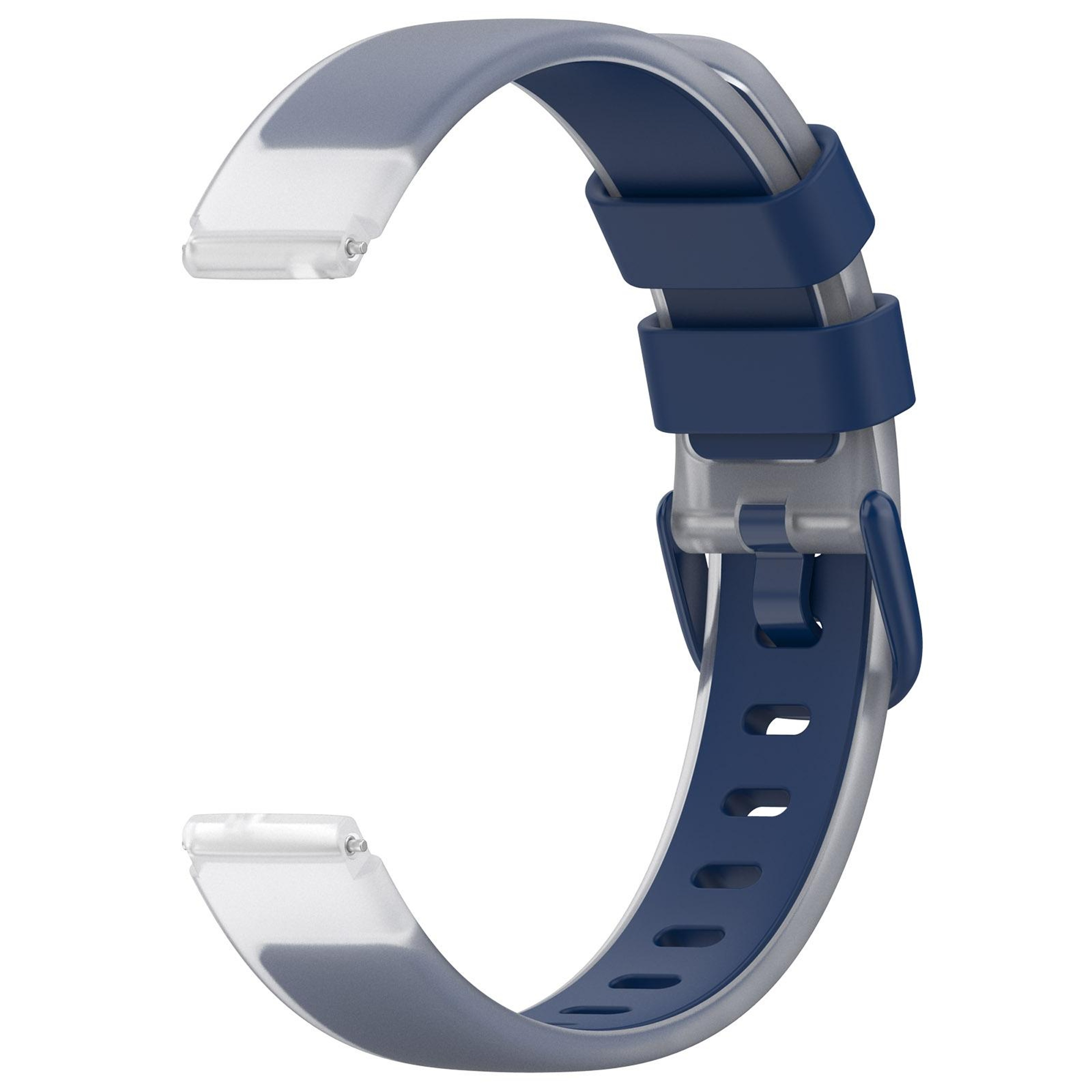 Universal Silicone Watch Band Two Color Transparent Replacement Watch Strap 16
