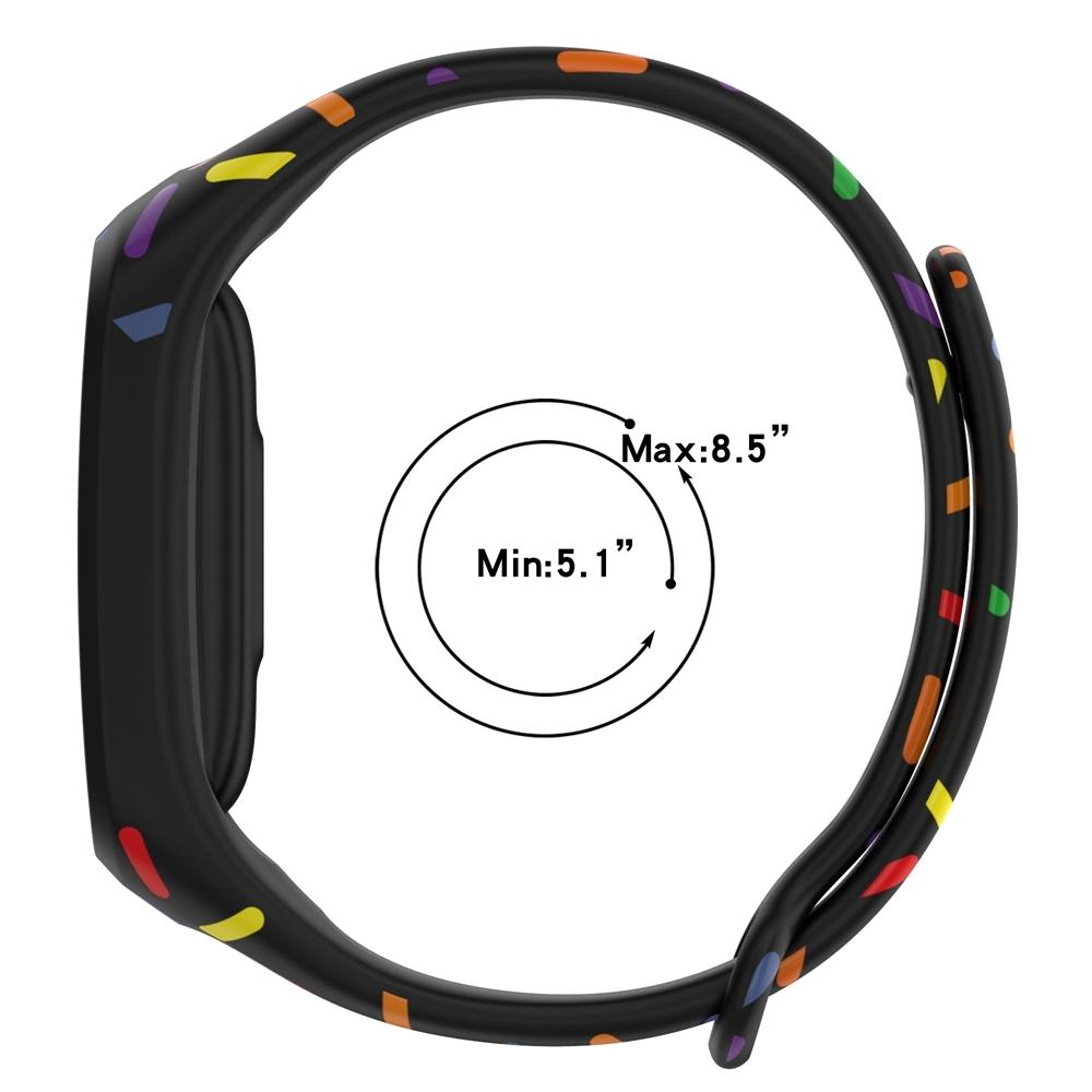 OPPO Band Silicone Watch Band Sports Rainbow Dots Soft Replacement Strap 11
