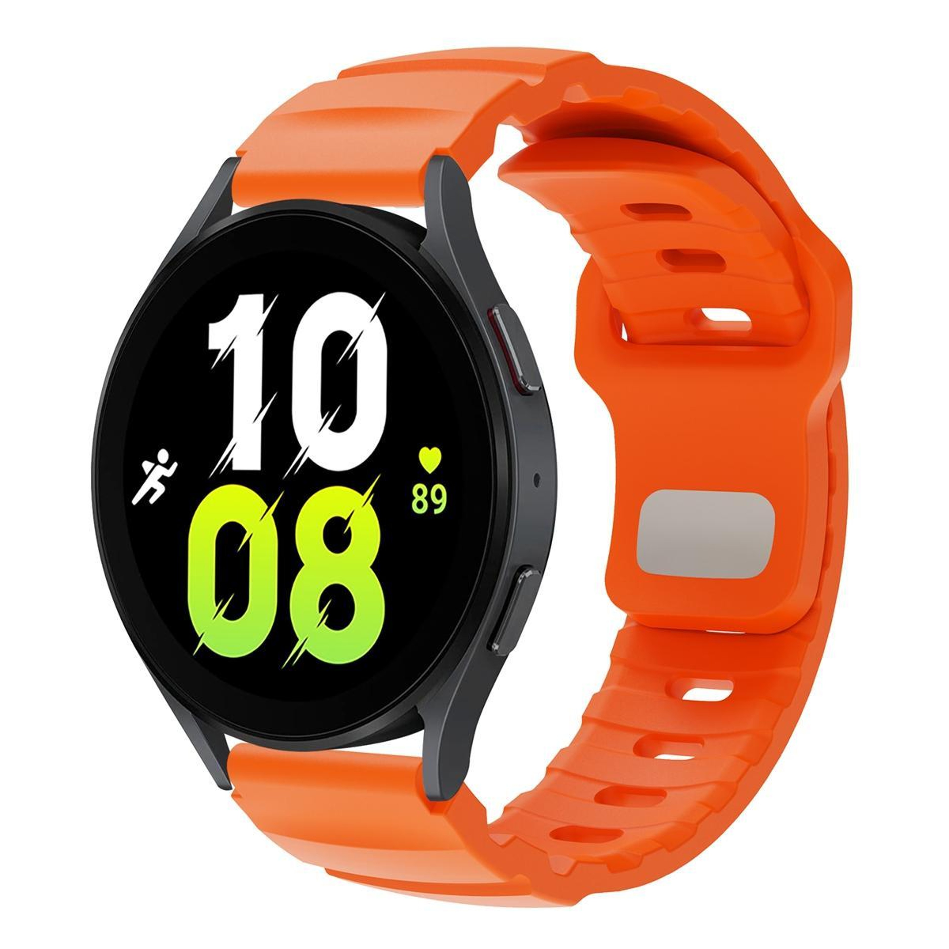 Fluororubber Watch Band With Reverse Buckle Adjustable Soft Sport Replacement Strap 9