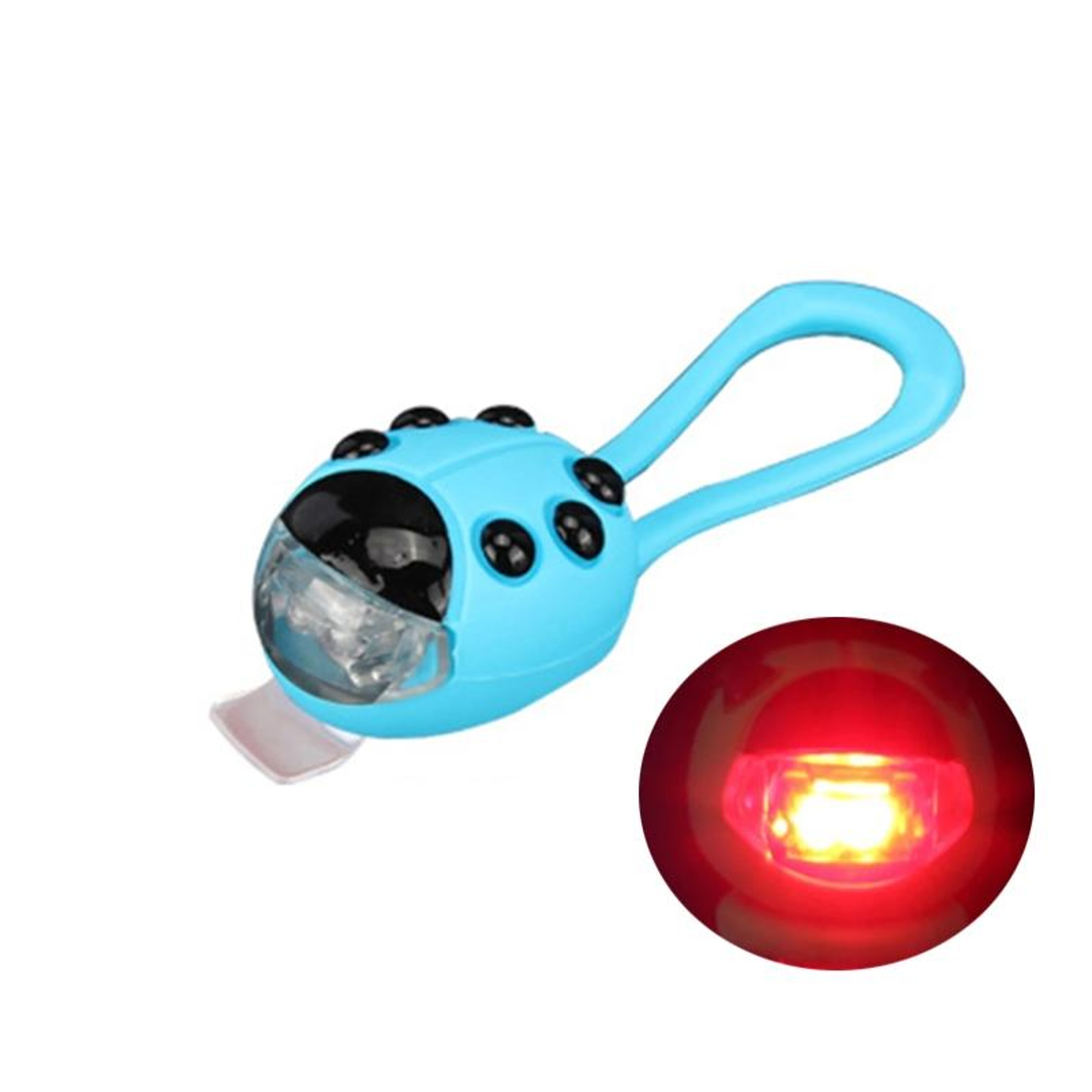 Cute Bike LED Light Waterproof Silicone Bicycle Light Ladybug Safety Headlight 7