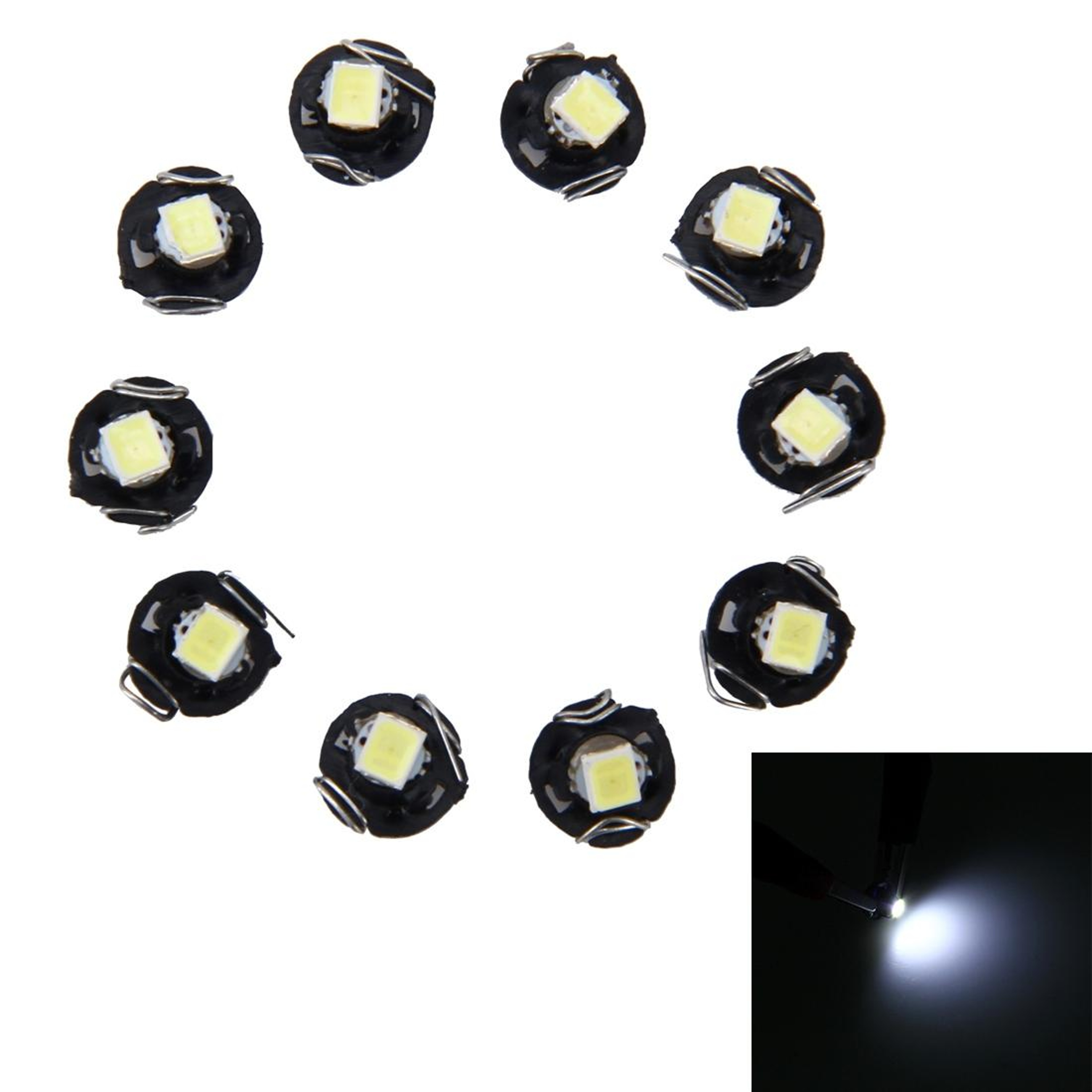 T3 LED Dashboard Bulbs 05W Instrument Panel Light Plug And Play Indicator Lamp Set 9