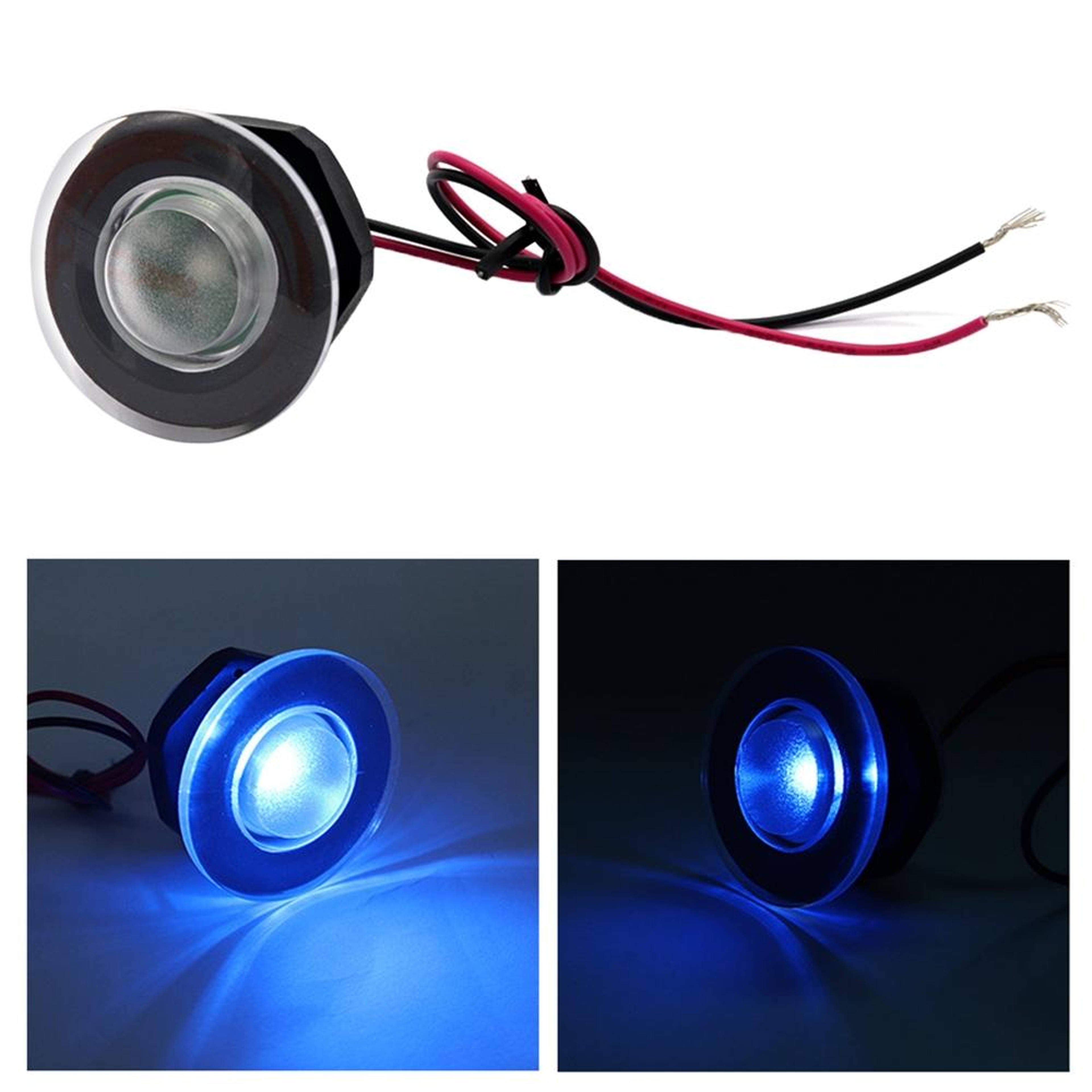 RV Yacht LED Walkway Light 12V Round Marine Courtesy Light For Boats Campers And Trailers 1