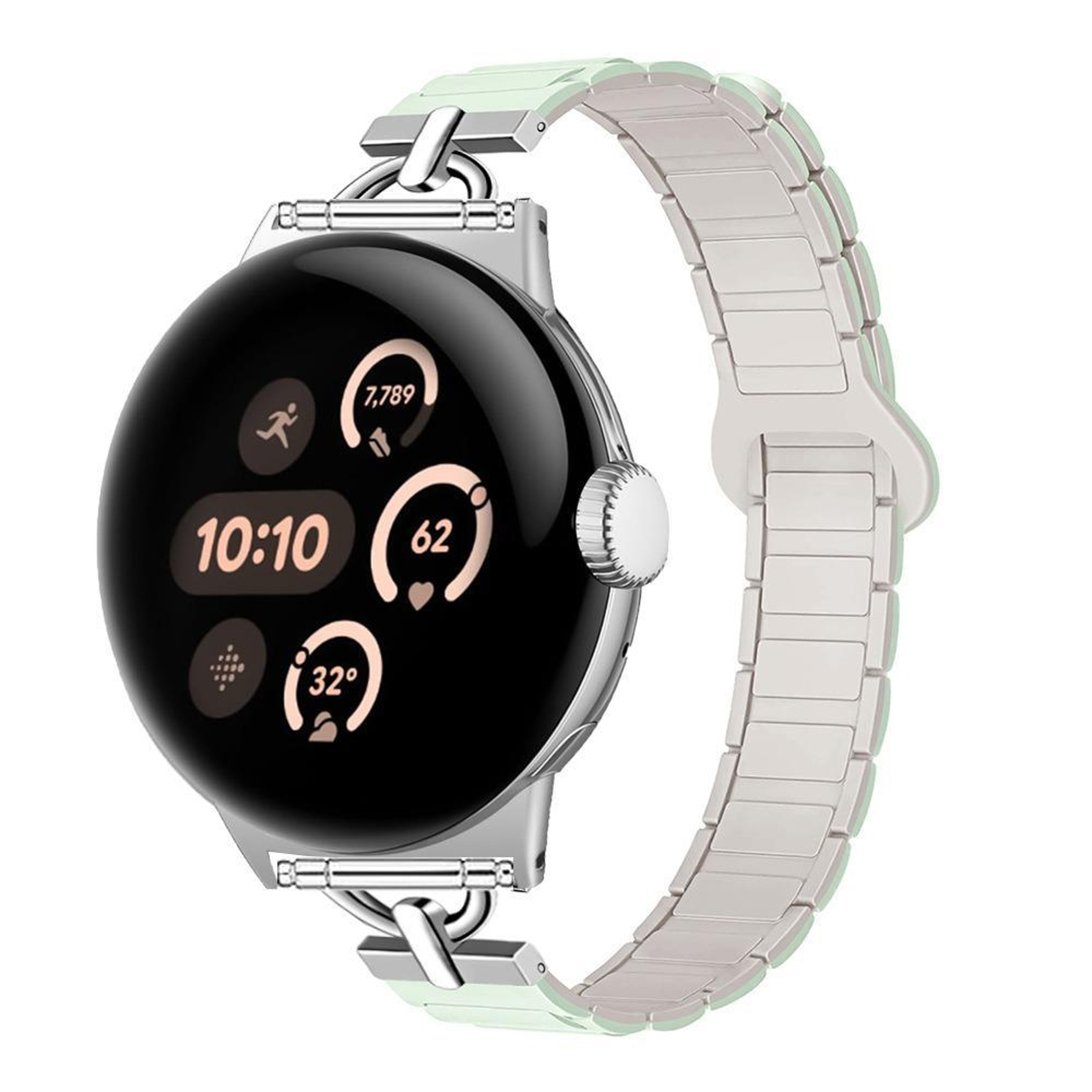 22mm Magnetic Silicone Watch Band D Shaped Tri Bead Adjustable Smartwatch Replacement Strap – view 6
