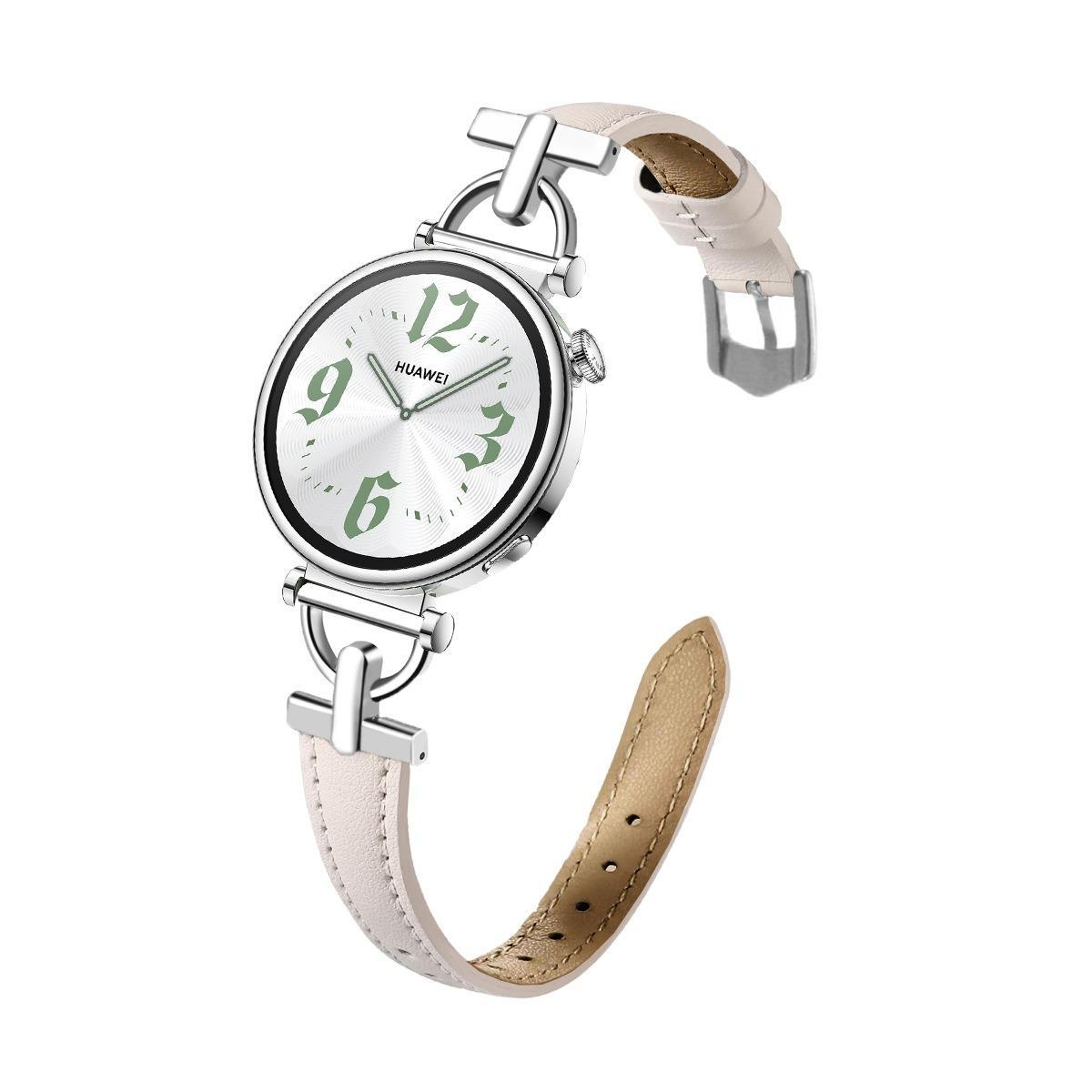 Genuine Leather Watch Band D Shape Metal Buckle Soft Adjustable Replacement Strap 11