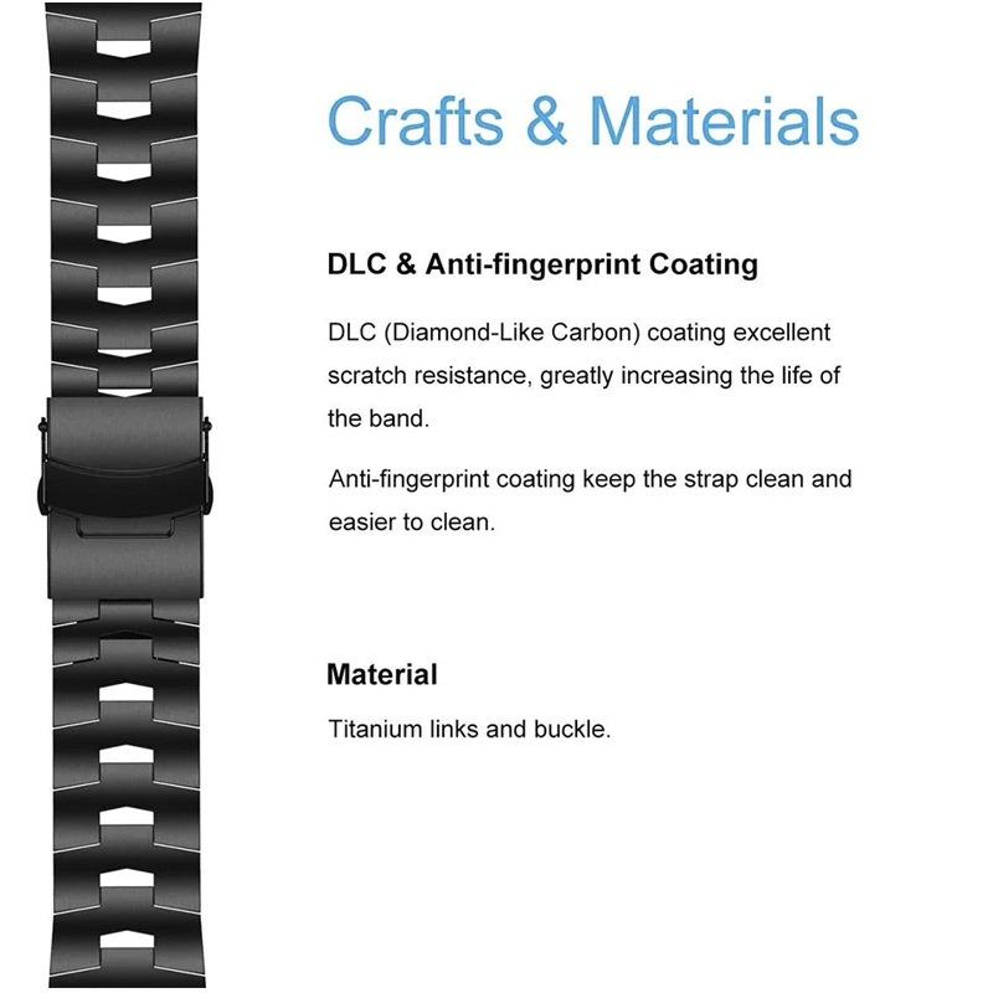 Garmin Fenix 6 Titanium Watch Band 22mm Quick Release Replacement Strap 2