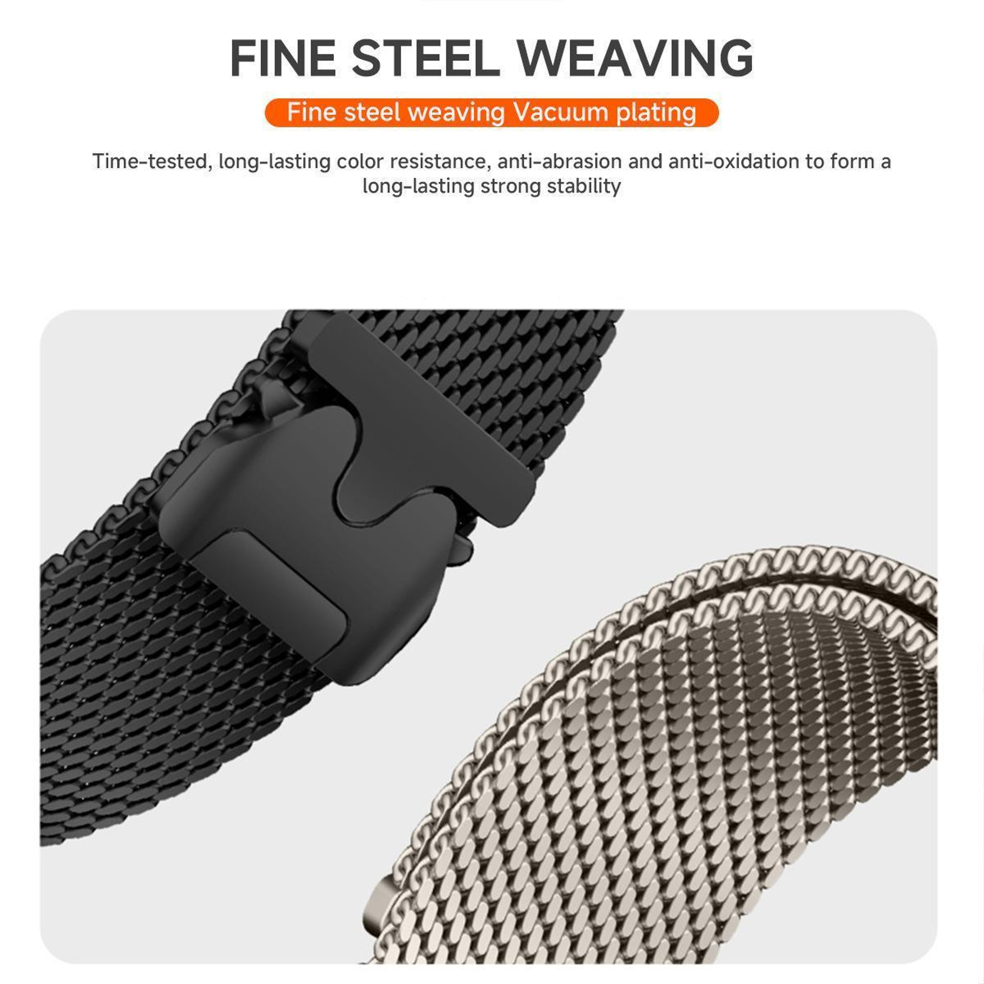 Garmin Fenix 8 7X 6X 5X Stainless Steel Watch Band 26mm Milanese Watch Band With Parachute Buckle 3