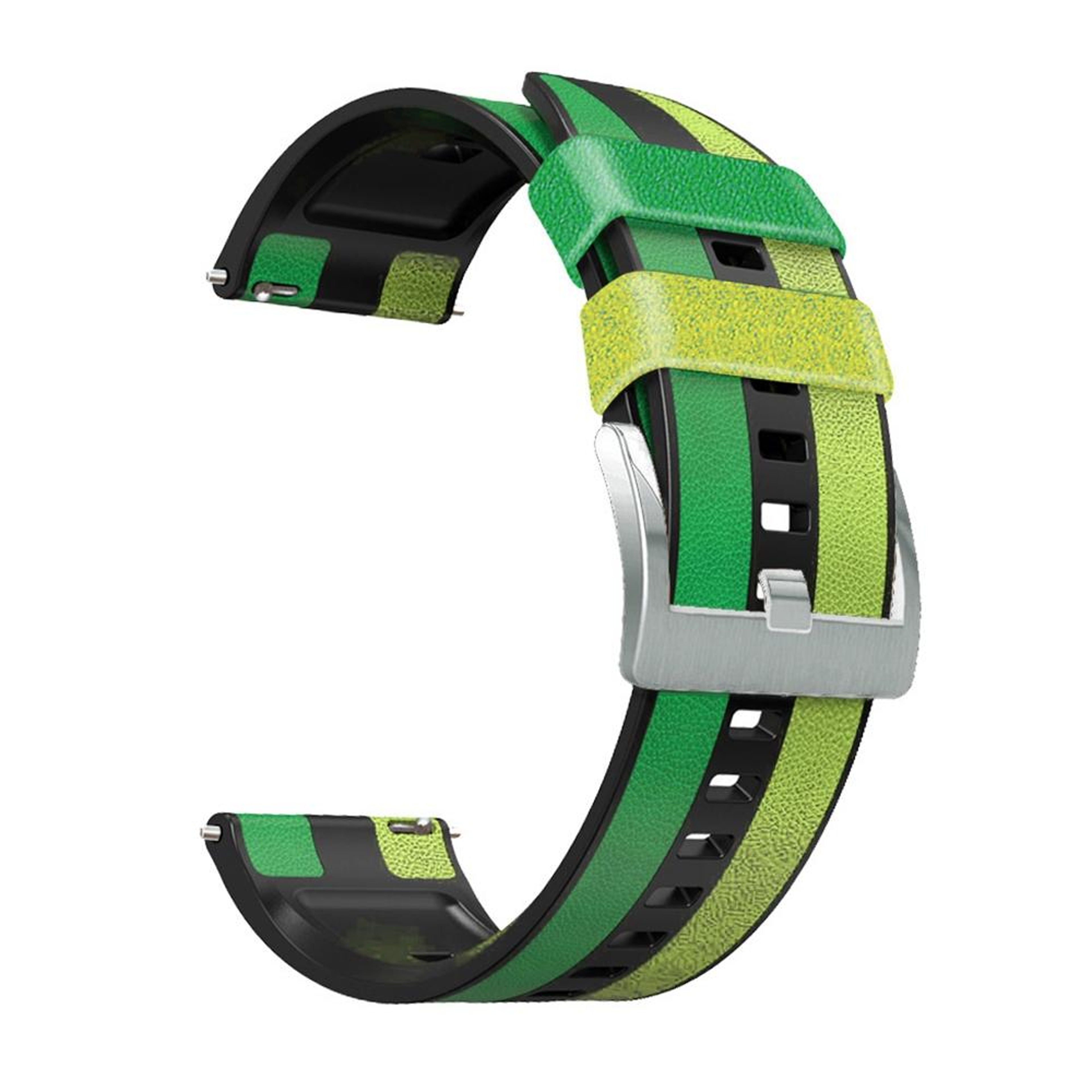 Universal 22mm Silicone Leather Watch Band Soft Comfortable Replacement Watch Strap 0