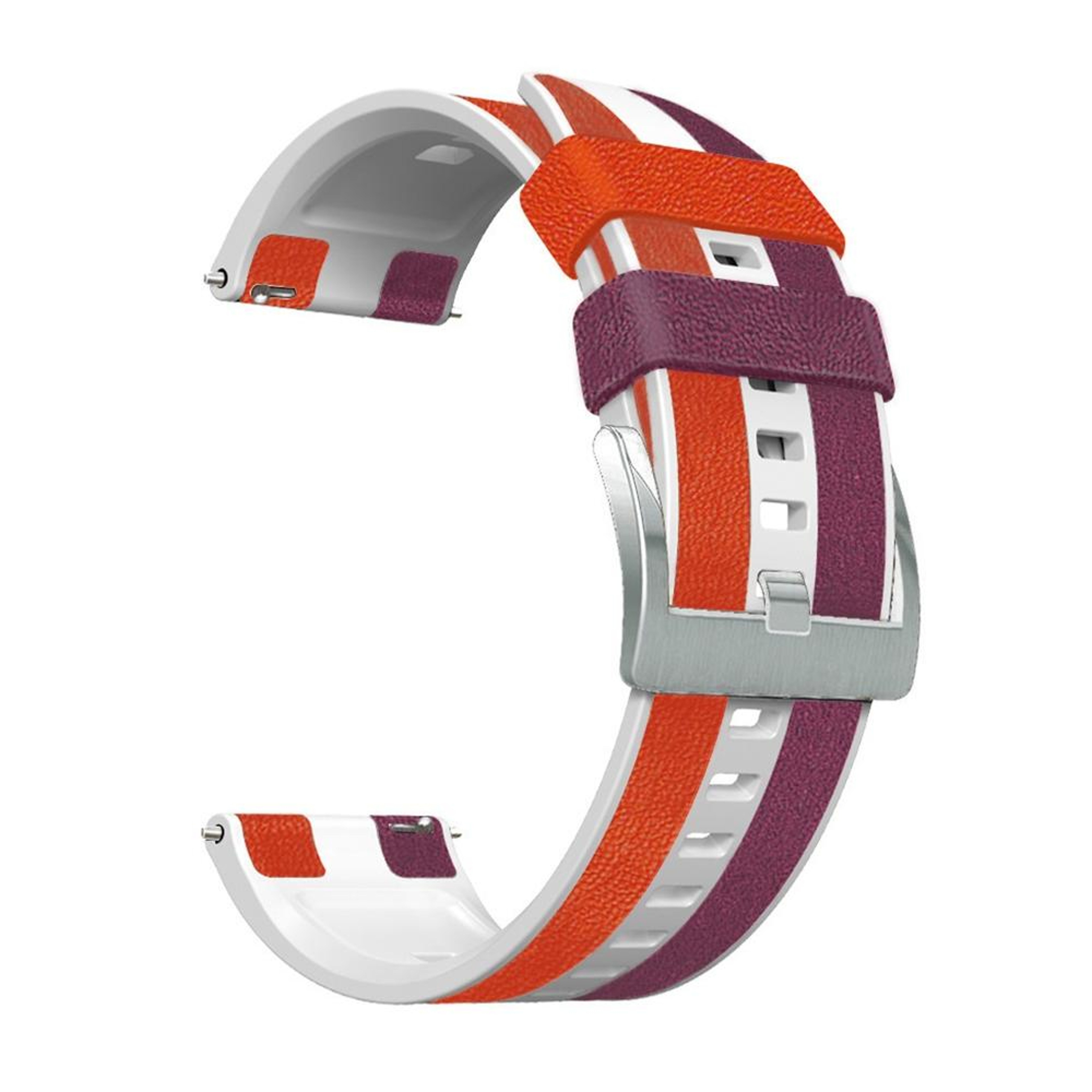 Universal 22mm Silicone Leather Watch Band Soft Comfortable Replacement Watch Strap 10