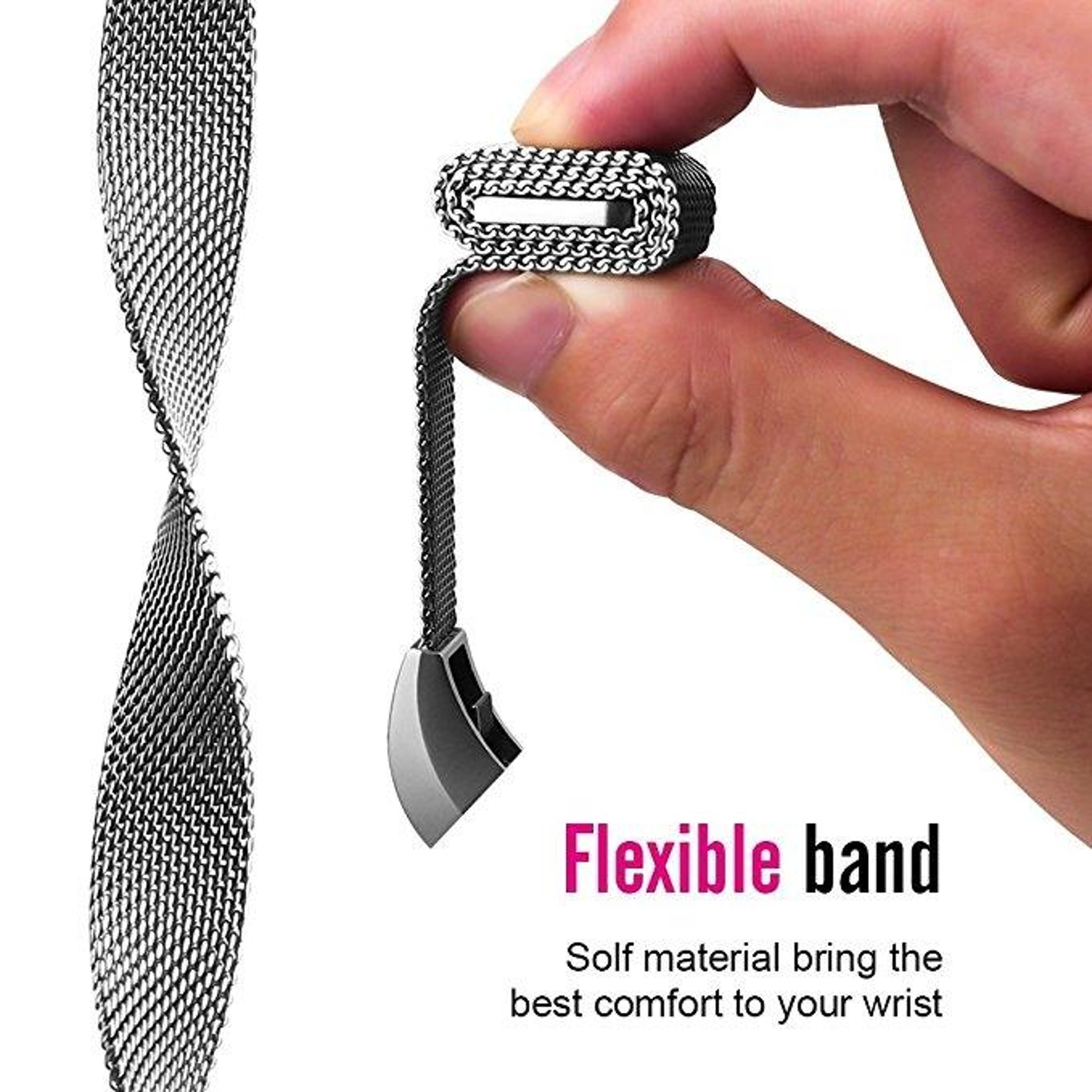 Magnetic Stainless Steel Watch Band For Fitbit Alta Adjustable Fitbit Alta Band Replacement Strap 9