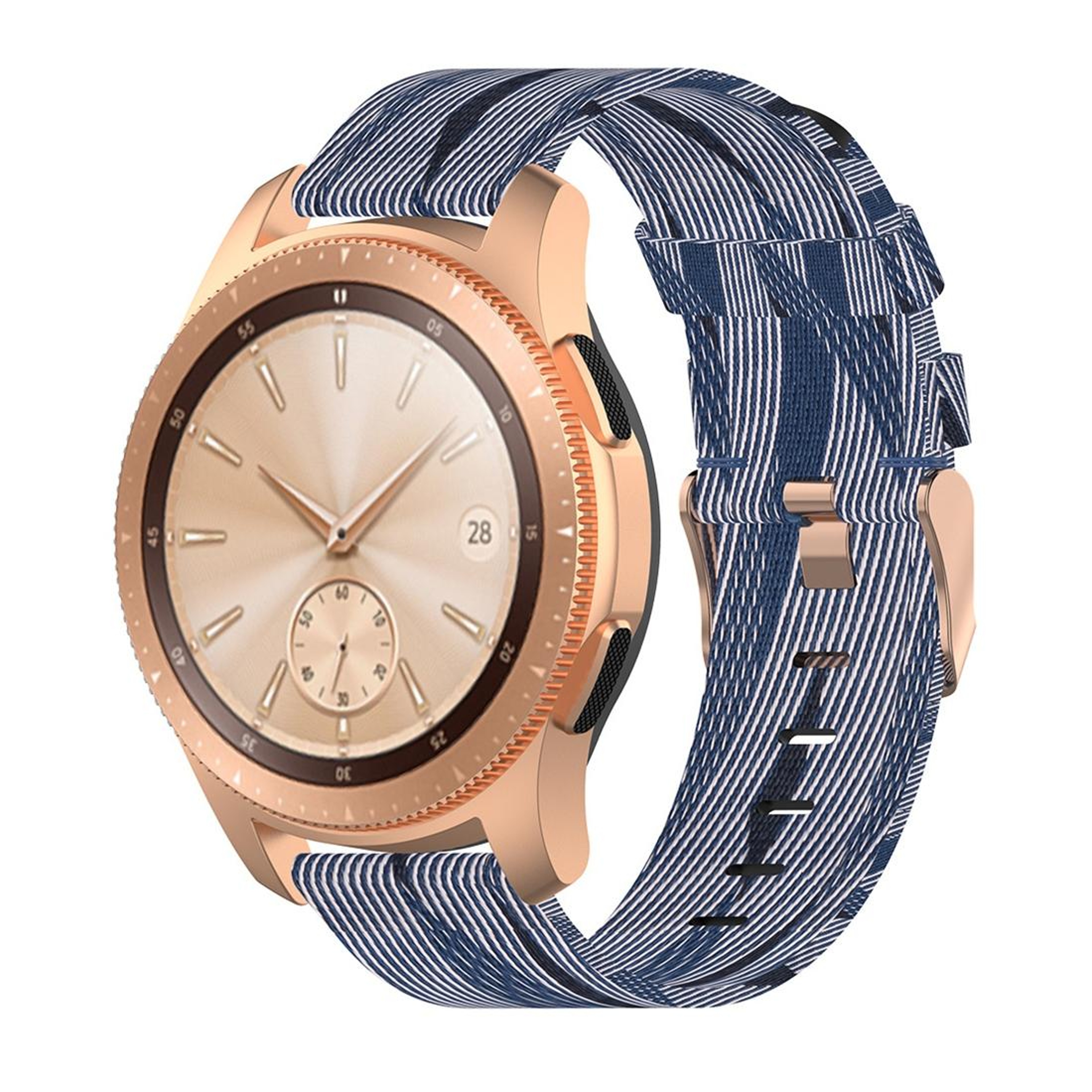Galaxy Watch 42mm Nylon Canvas Watch Band Breathable Adjustable Replacement Strap 6