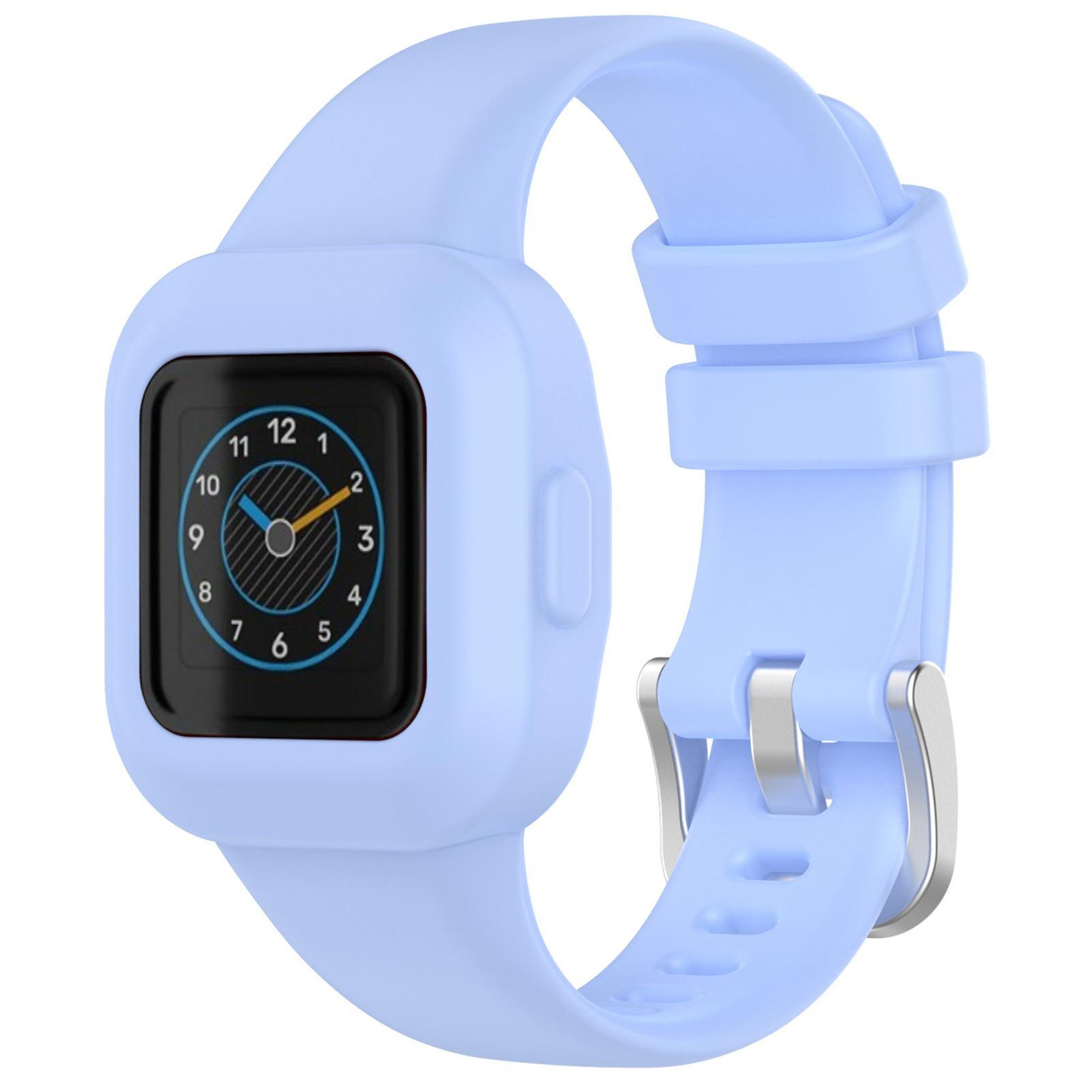 Garmin Vivofit JR 3 Silicone Watch Band Soft Replacement Strap With Silver Steel Buckle 0