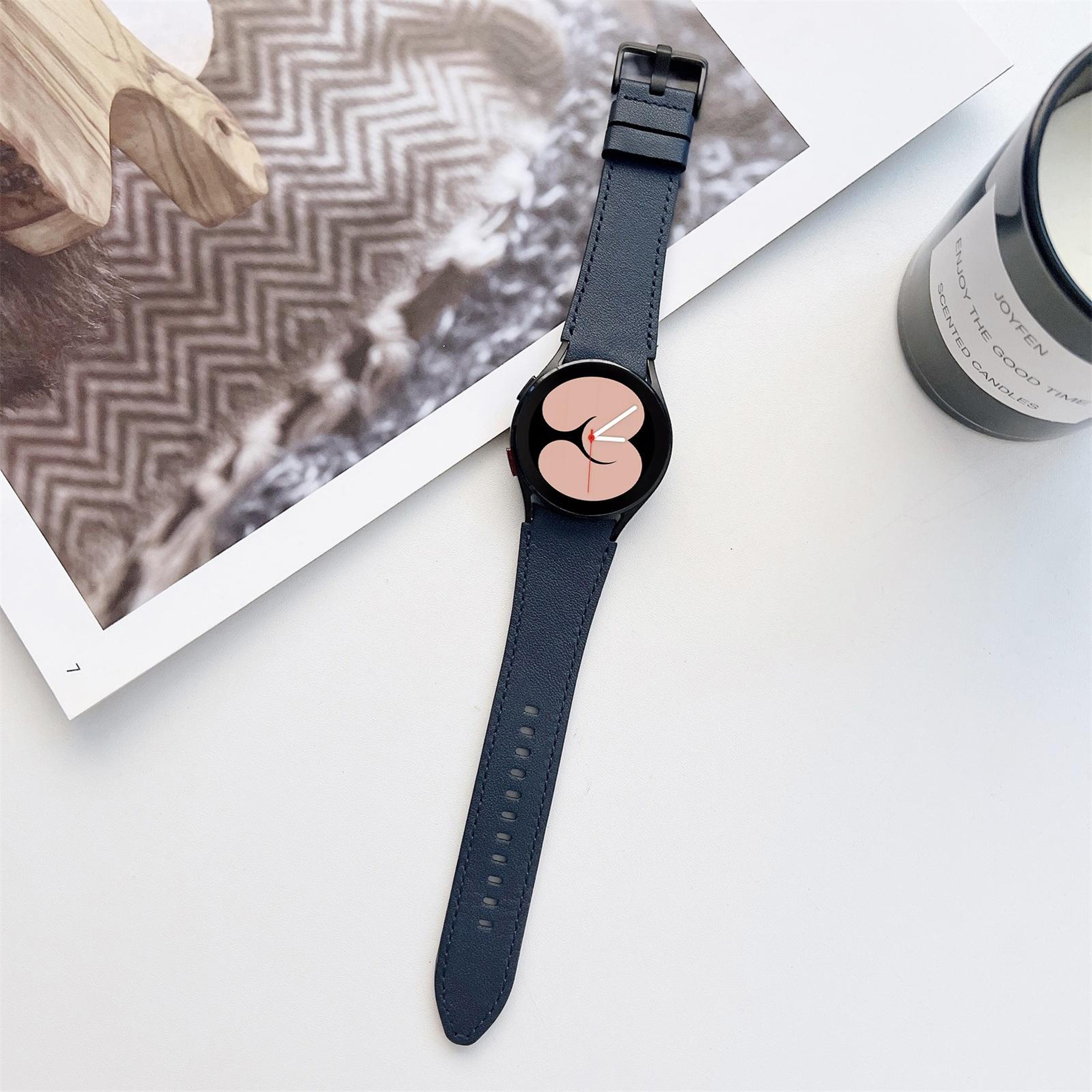 Samsung Galaxy Watch4 Leather Strap Double Sided Adjustable Replacement Watch Band 11