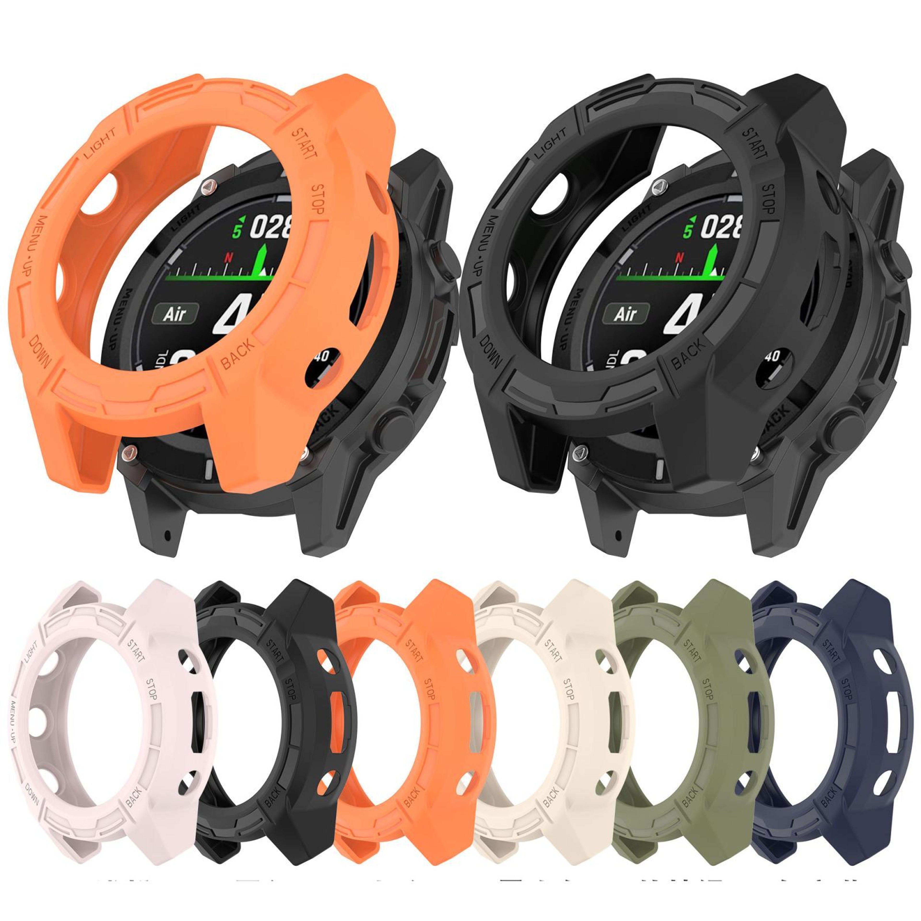 Garmin Descent G2 TPU Watch Case Lightweight Hollow Armor Protective Cover 12