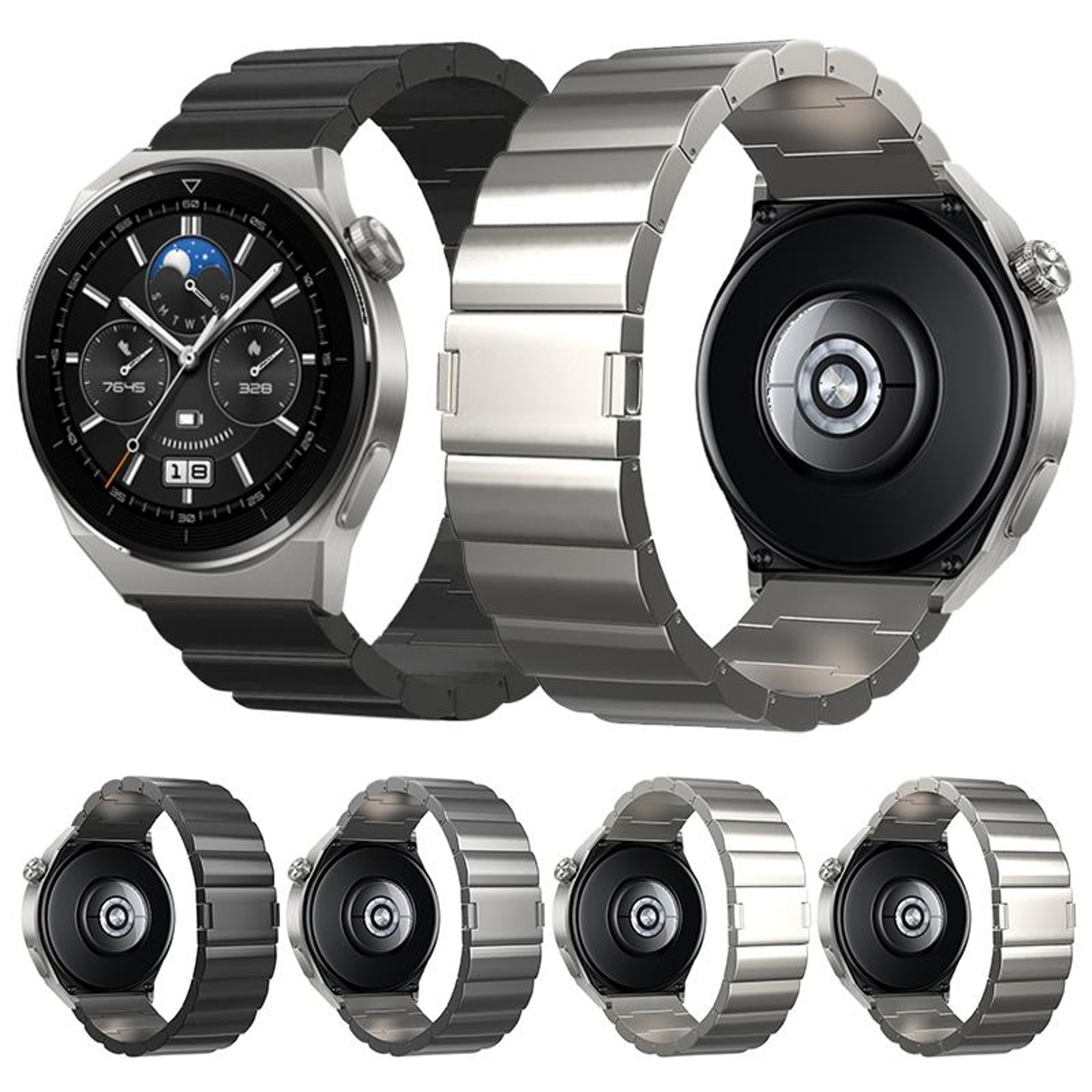 Titanium Watch Band With One Click Magnetic Buckle Metal Replacement Watch Strap 2