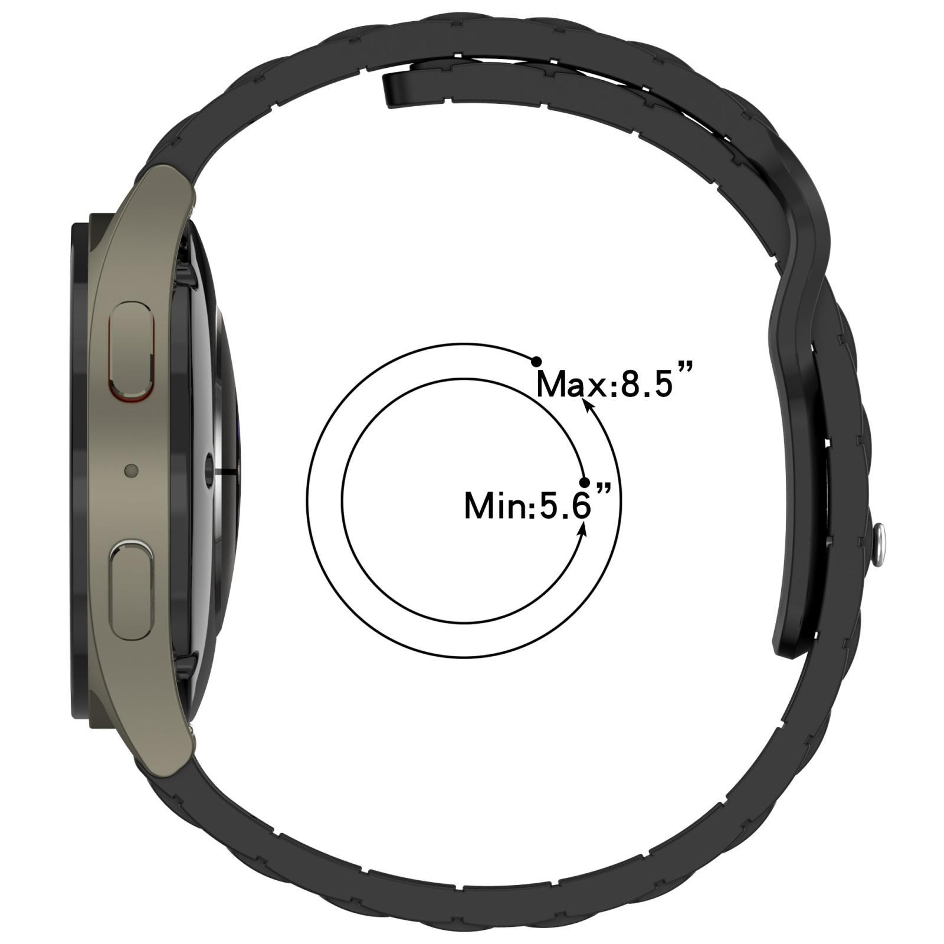 Silicone Watch Band Shaped Soft Adjustable Replacement Strap For Smartwatches 11