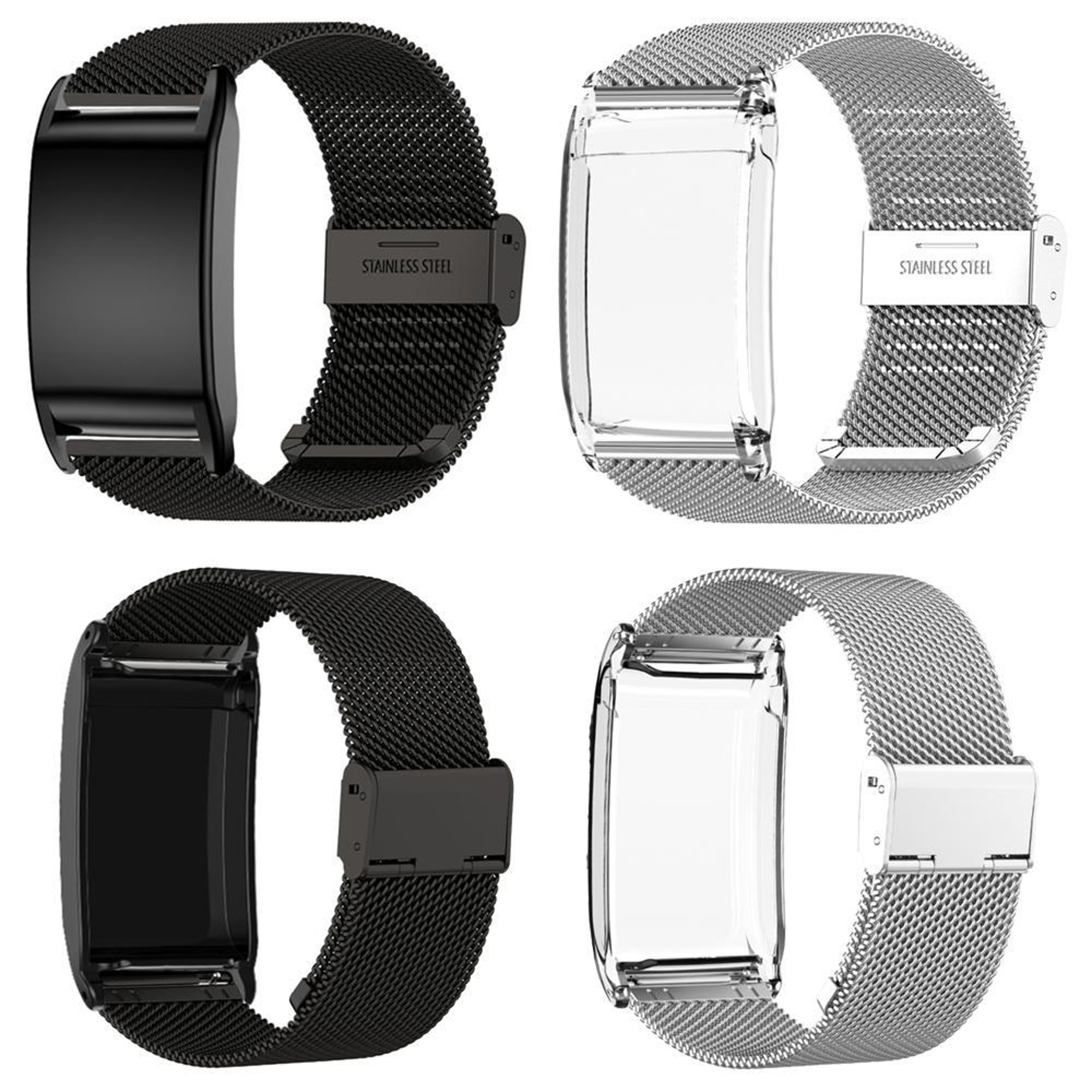 WHOOP 40 Milanese Watch Band Adjustable Metal Mesh Strap With Protective PC Case 1